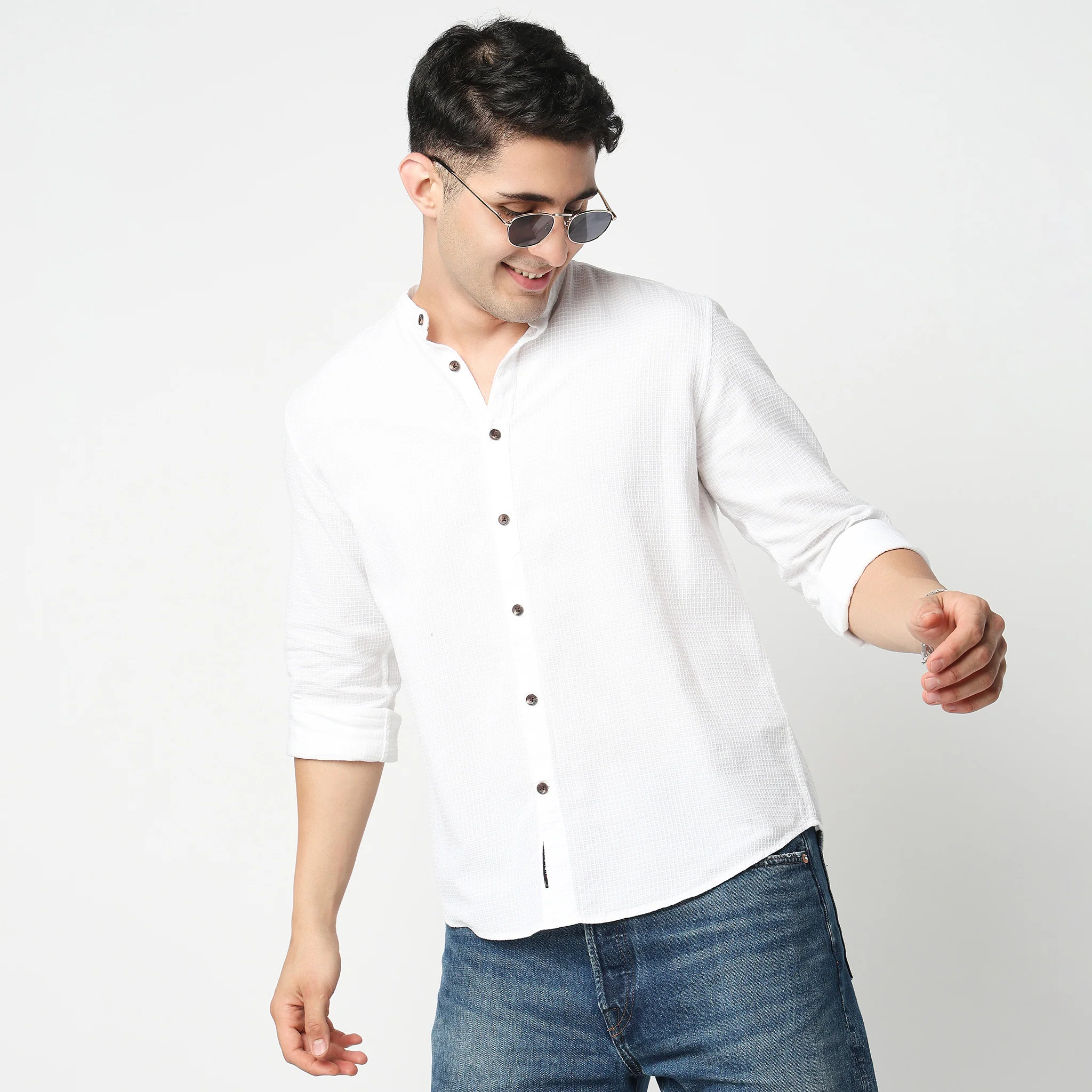 Cotton Textured Cuban Shirt - Image 2