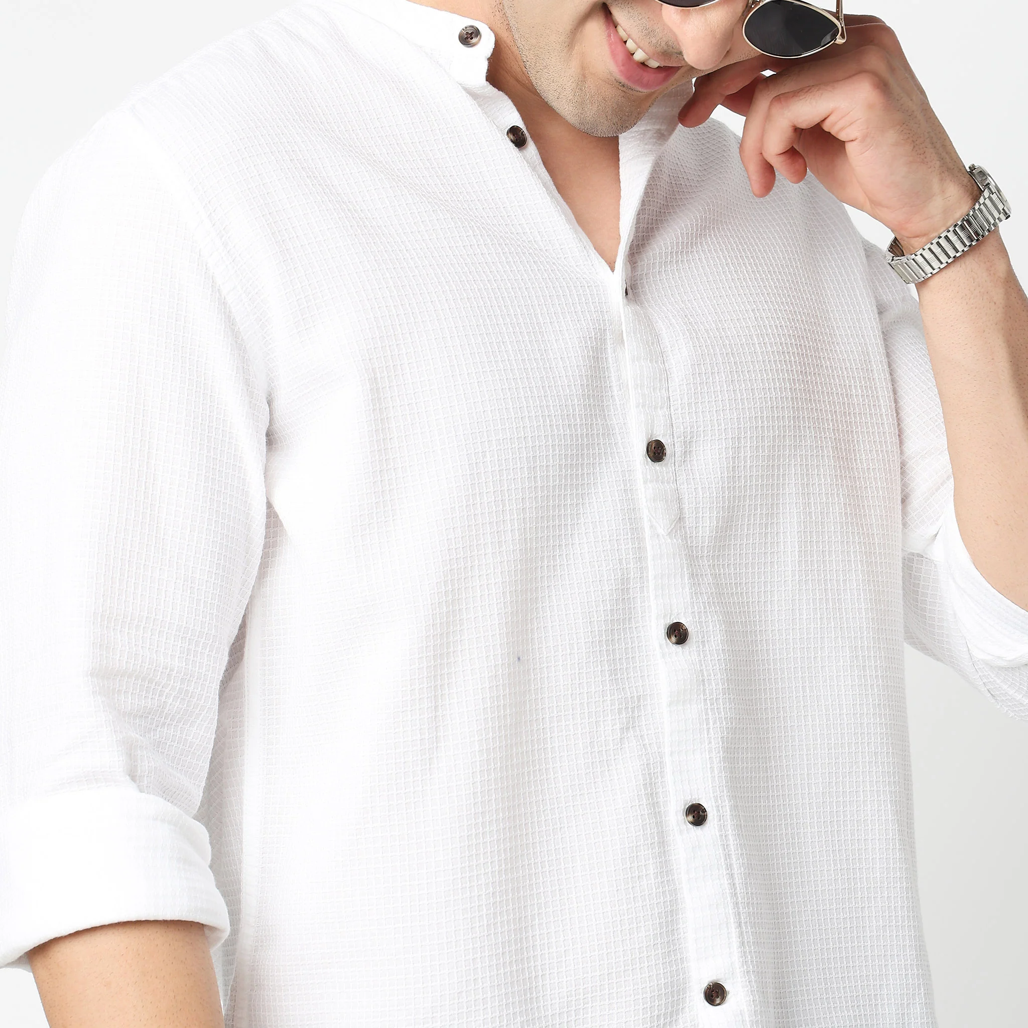 Cotton Textured Cuban Shirt - Image 3