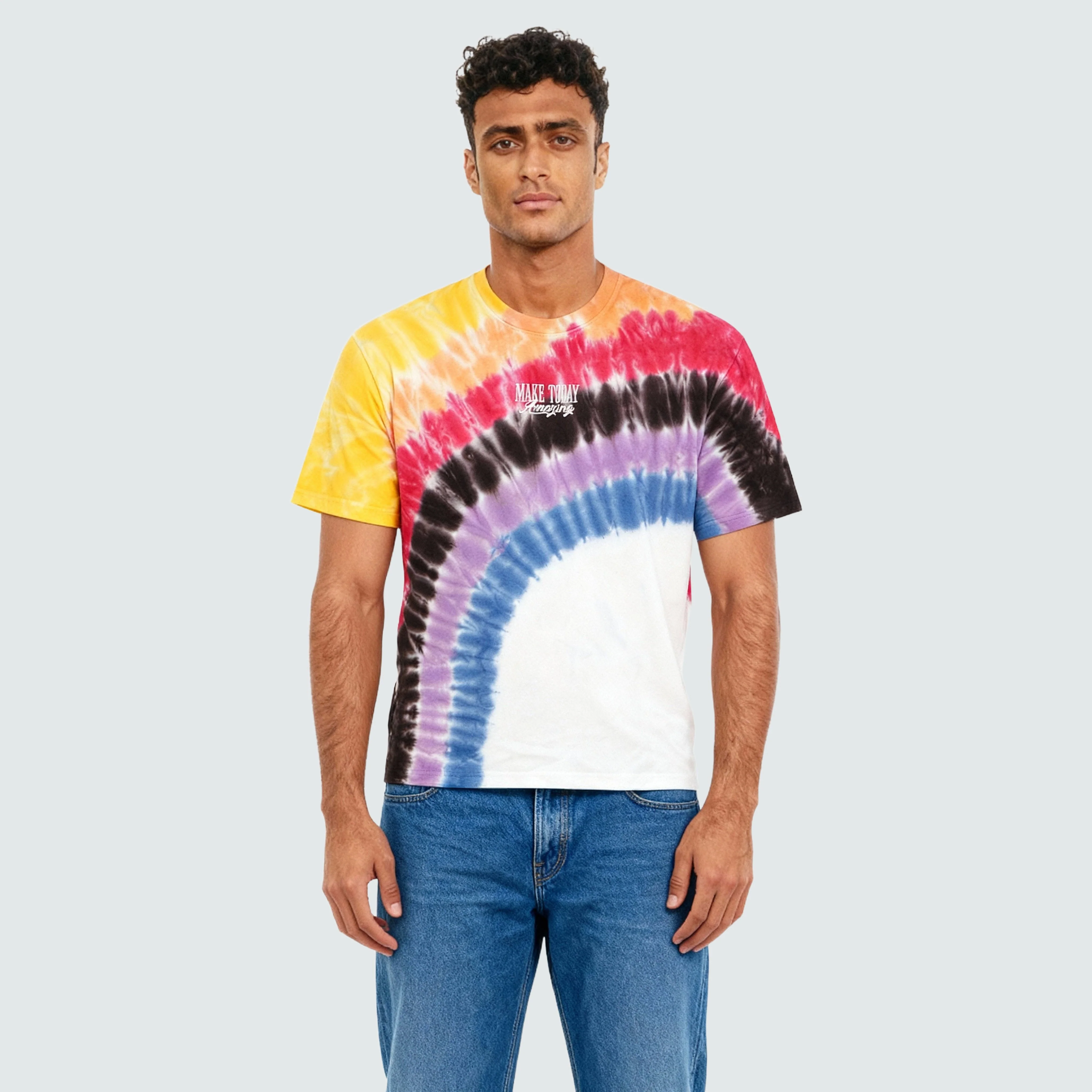 Cotton Tie and Dye Oversize Graphic T-Shirt - Image 2