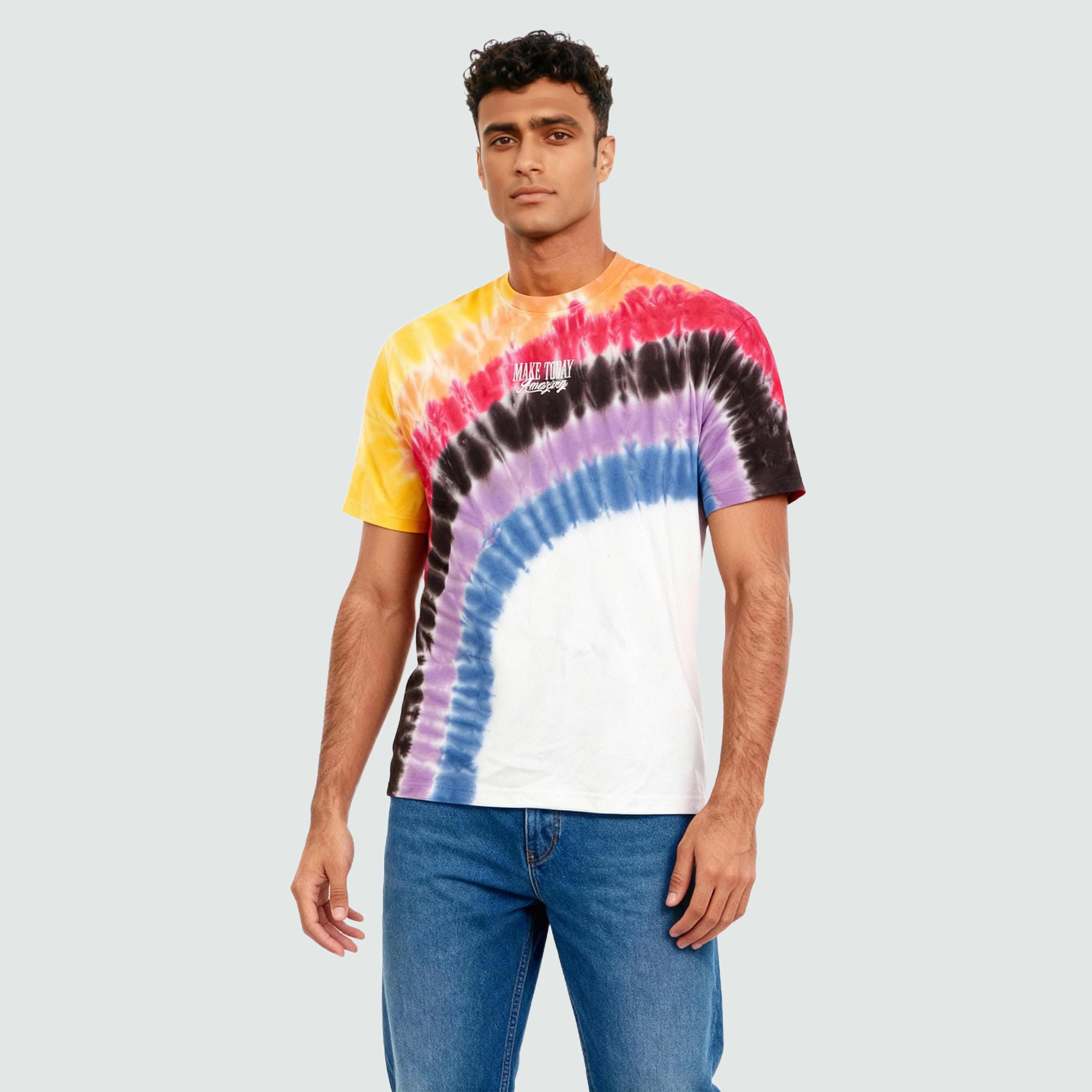 Cotton Tie and Dye Oversize Graphic T-Shirt - Image 5