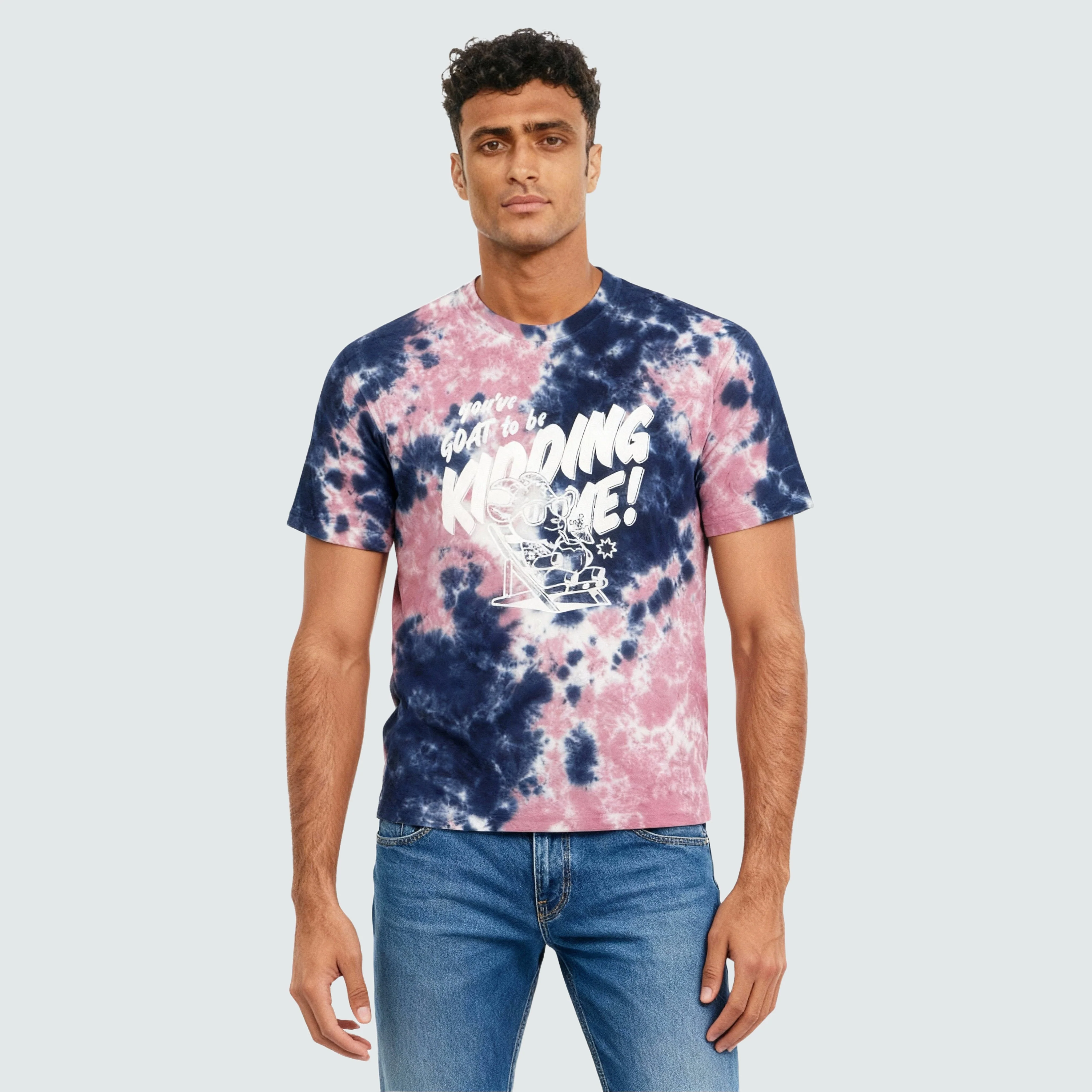 Cotton Tie and Dye Oversize Graphic T-Shirt - Image 2