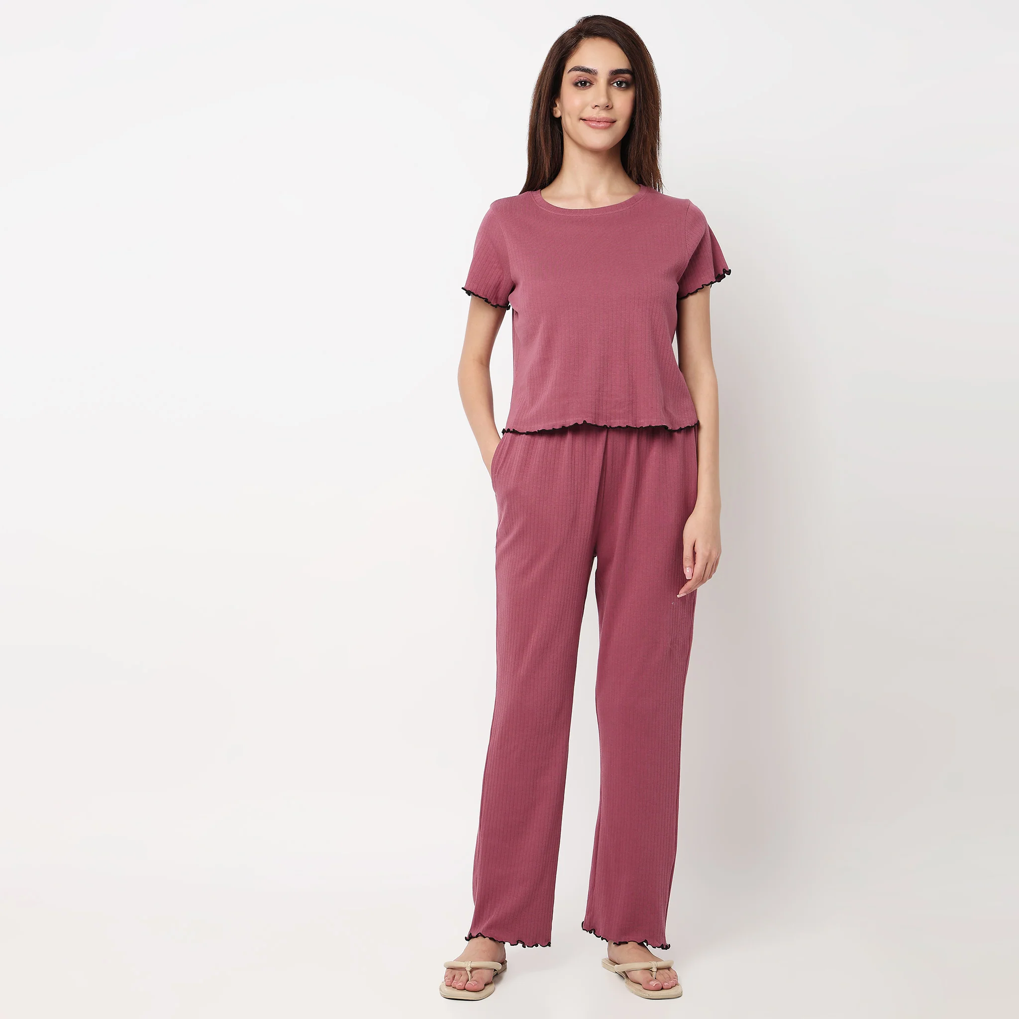 Cotton Top with Pyjama Sleepwear Sets - Image 2
