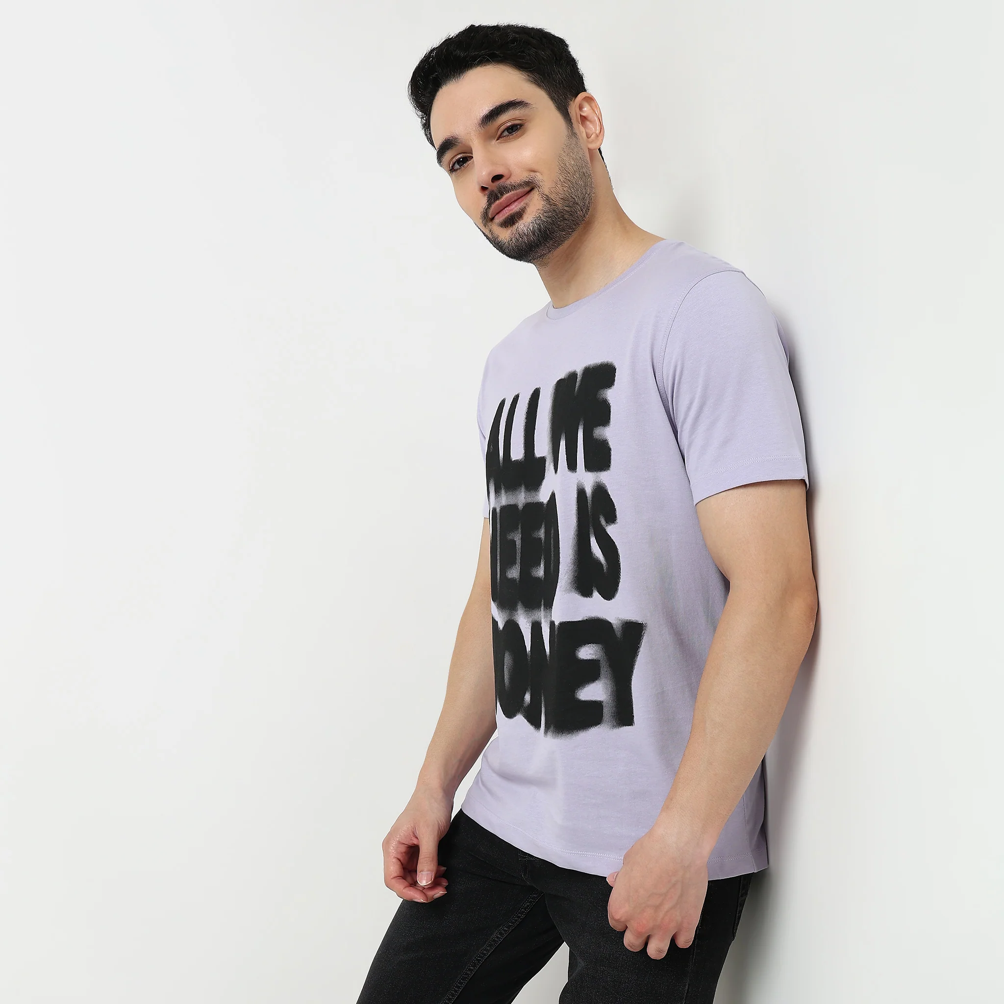 Crew Neck Cotton Graphitee
