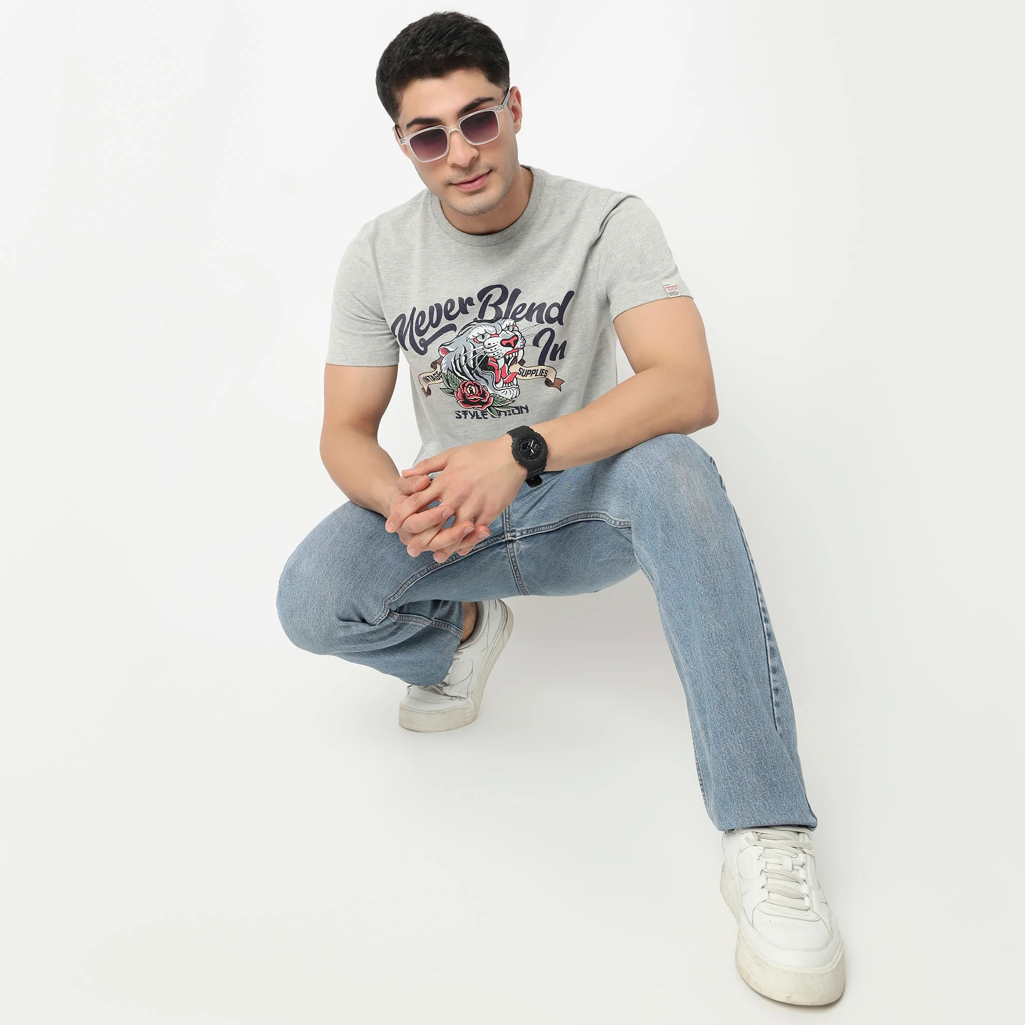 Crew Neck Graphic T-Shirt