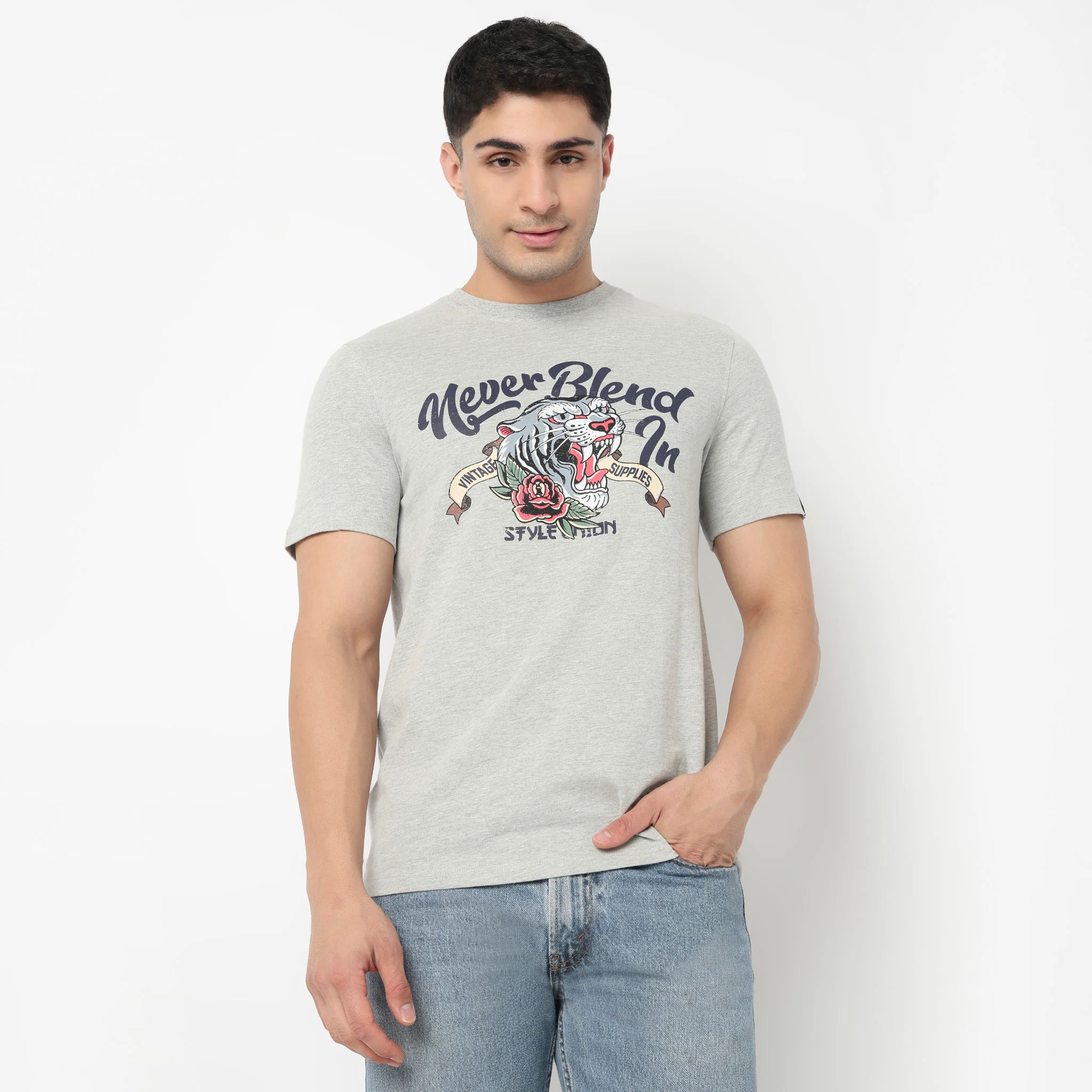 Crew Neck Graphic T-Shirt - Image 2