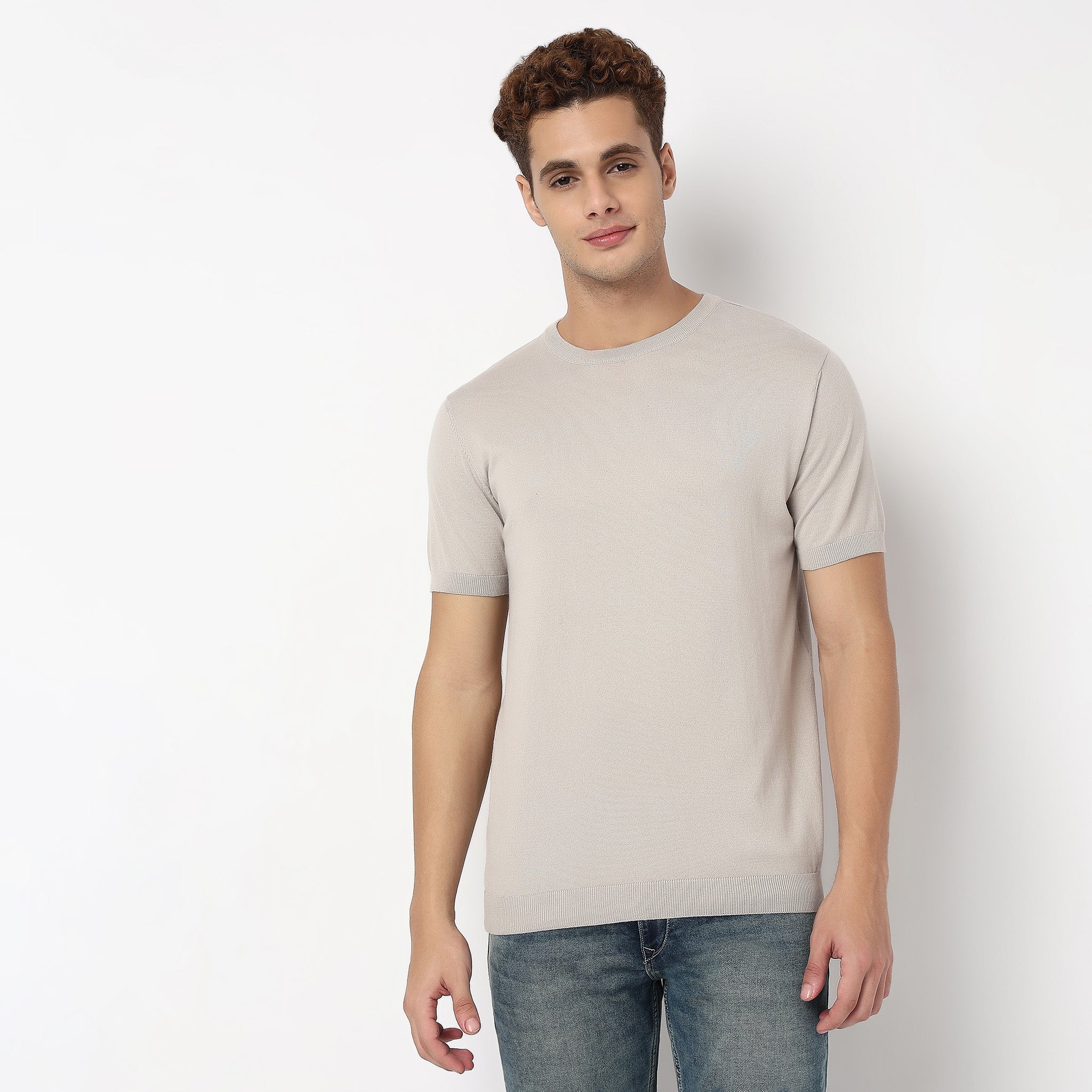 Hand Knit Solid T-Shirt - Image 12
