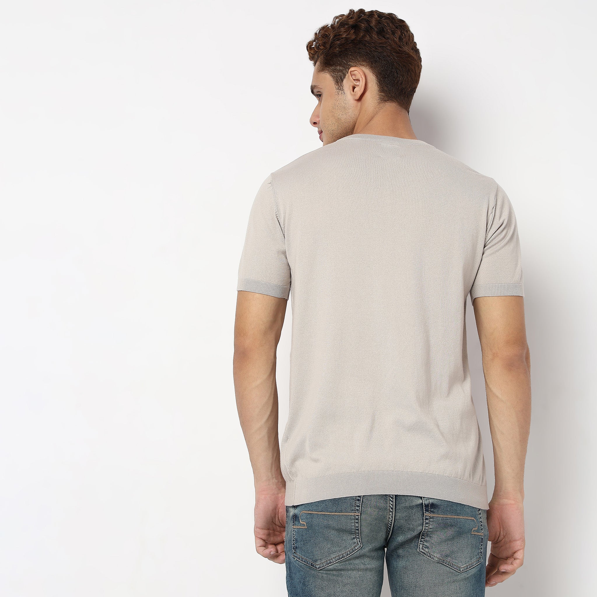 Hand Knit Solid T-Shirt - Image 13