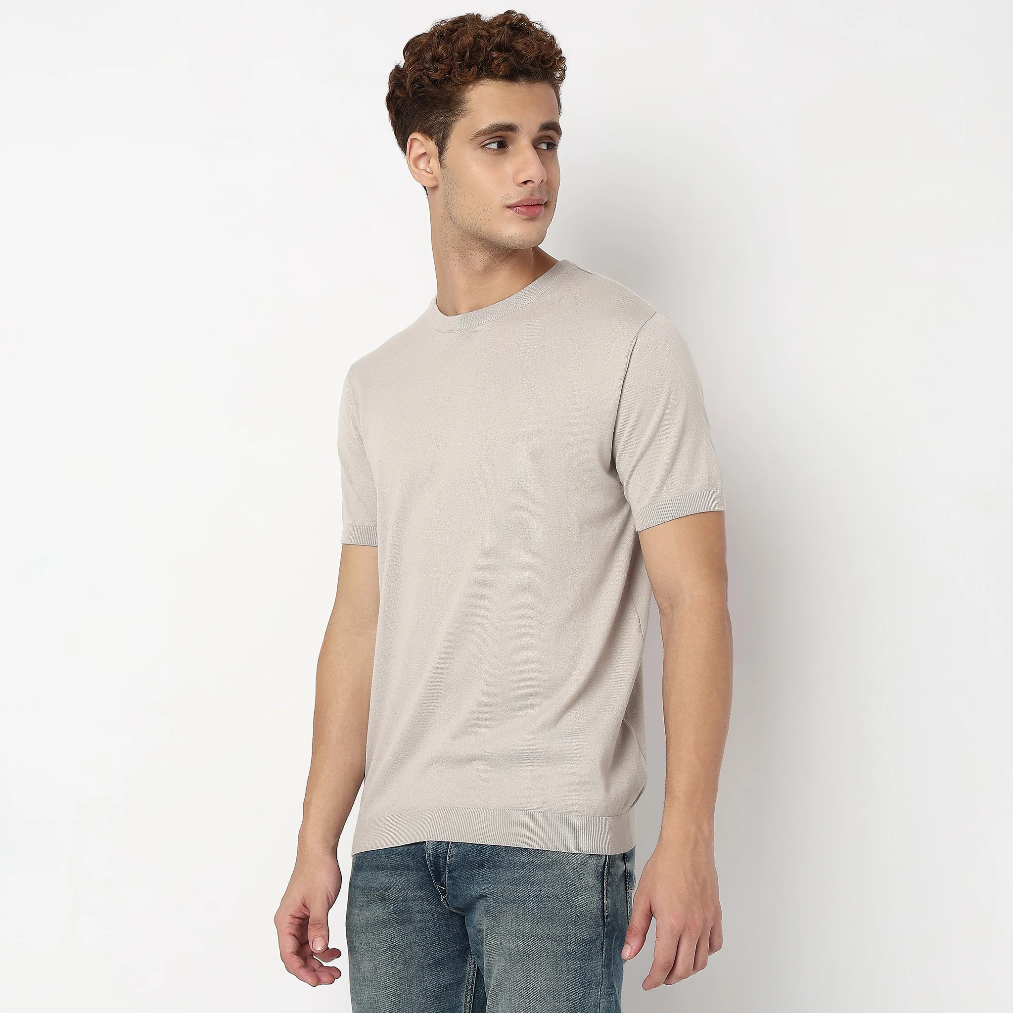 Hand Knit Solid T-Shirt - Image 15