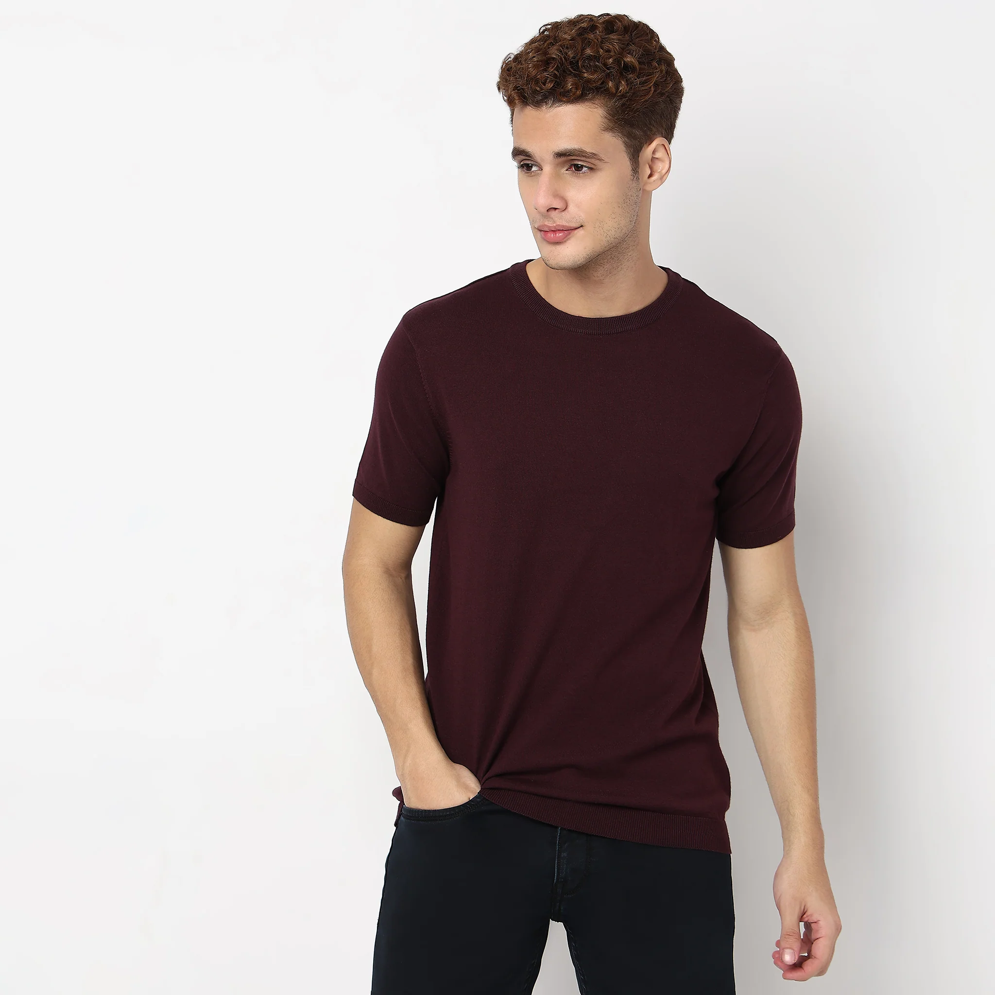 Hand Knit Solid T-Shirt - Image 17