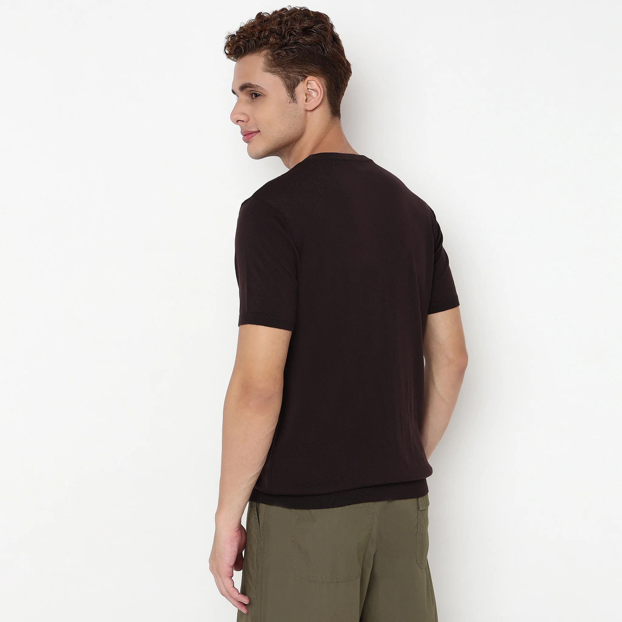 Hand Knit Solid T-Shirt - Image 3