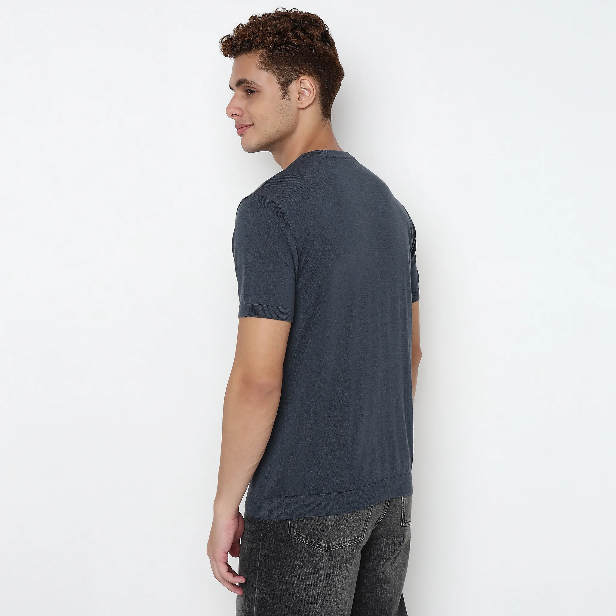 Hand Knit Solid T-Shirt - Image 8