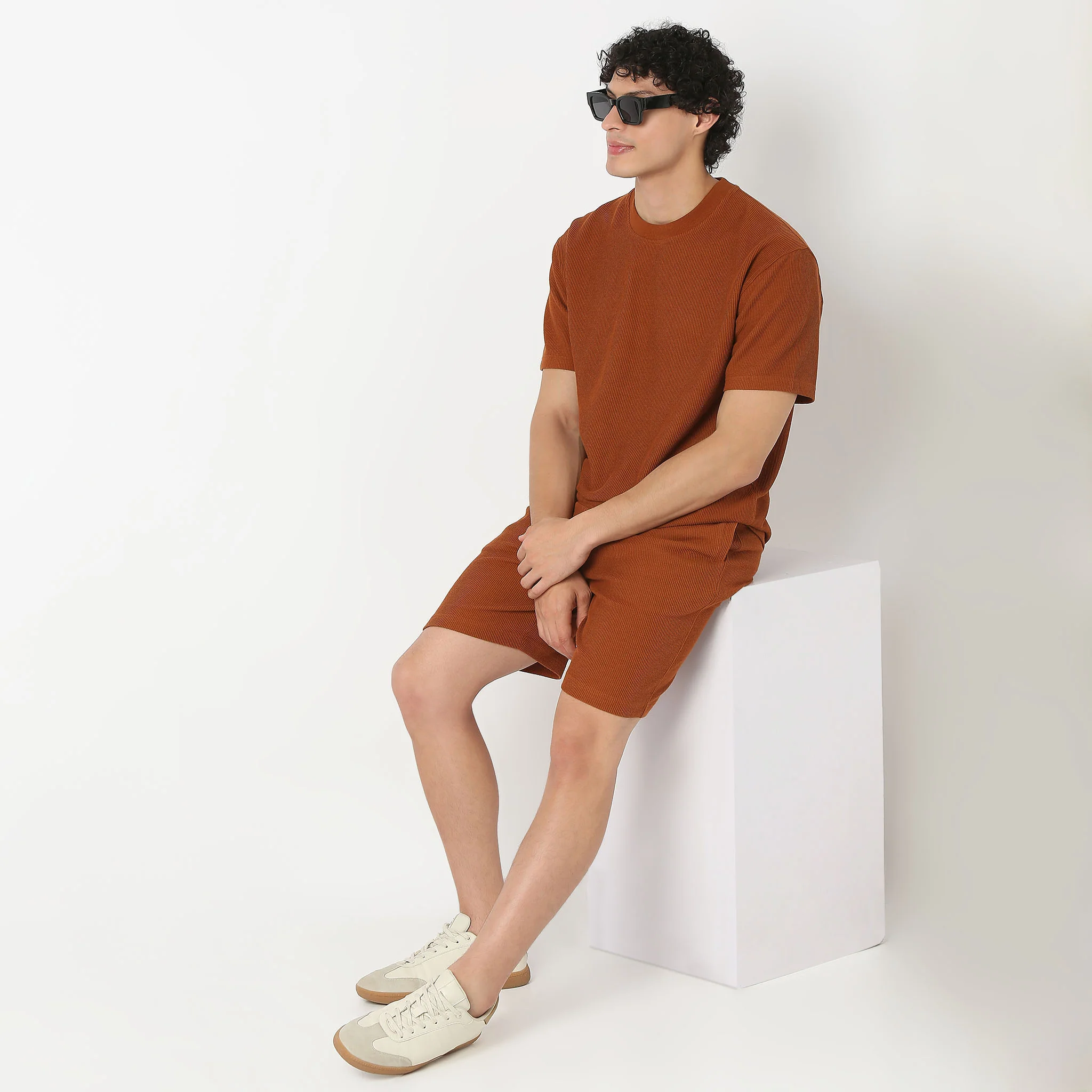 Oversize Half Sleeve Crew Neck Structured Unisets T-Shirt