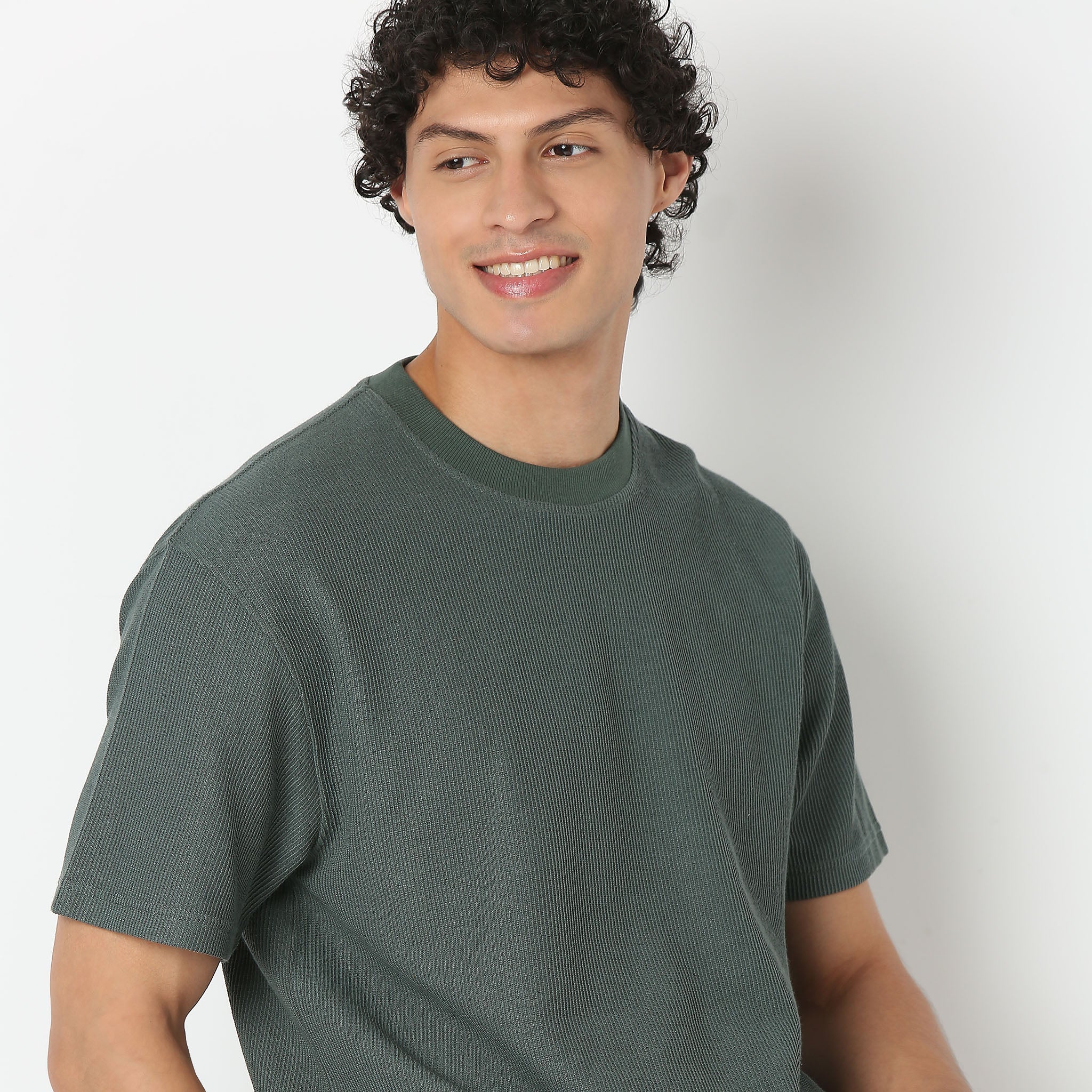 Oversize Half Sleeve Crew Neck Structured Unisets T-Shirt - Image 15
