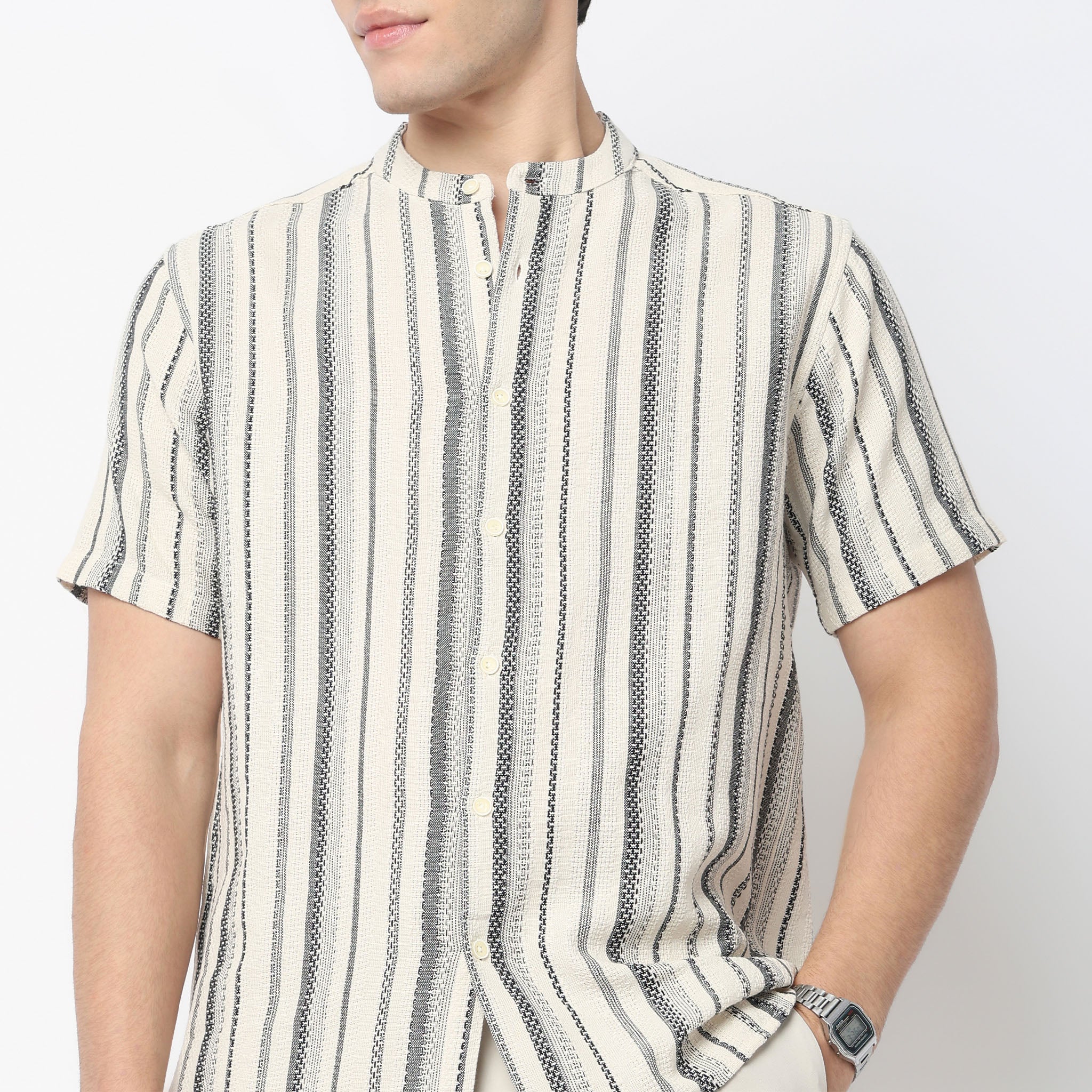 Crochet Yarn Dyed Shirt - Image 4