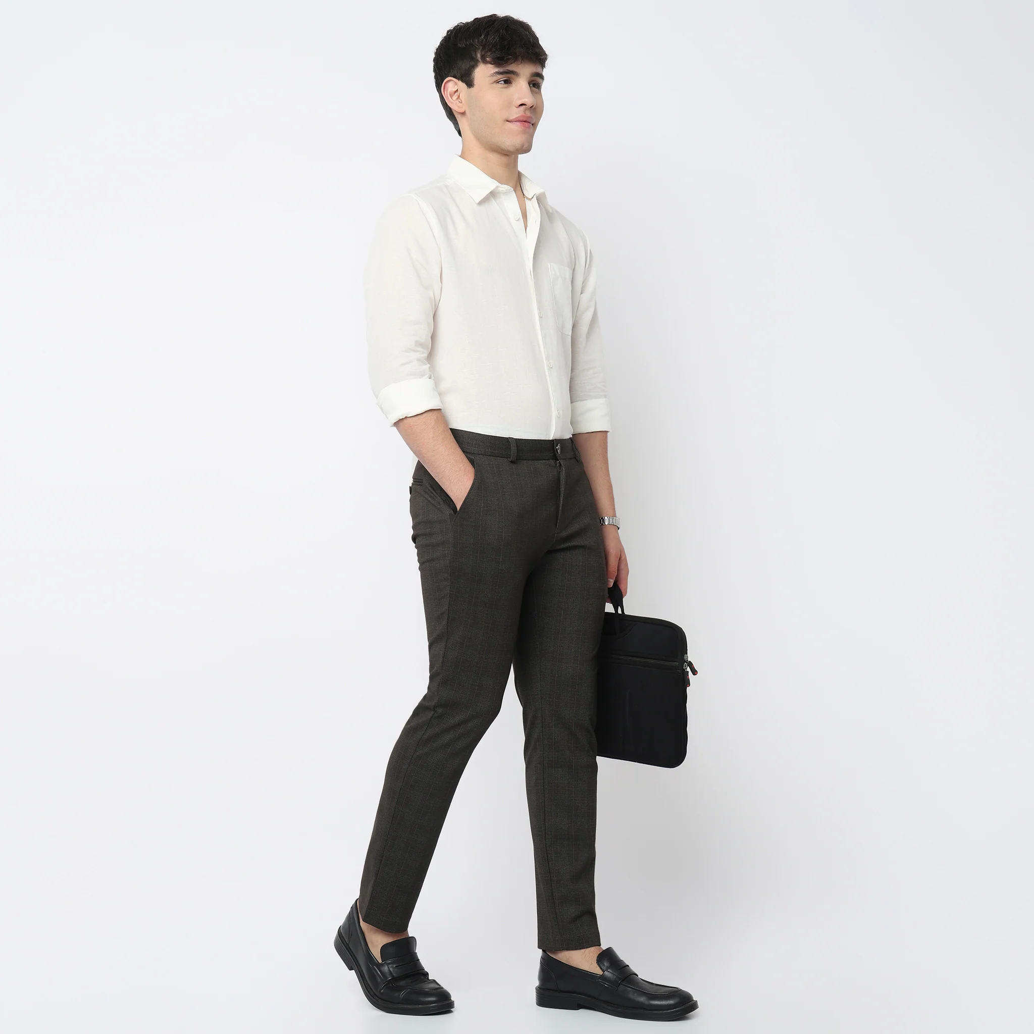 Crop Flex Pants - Ultra-Stretch Travel Friendly Crop Length With Secure Zip Pocket - Image 2