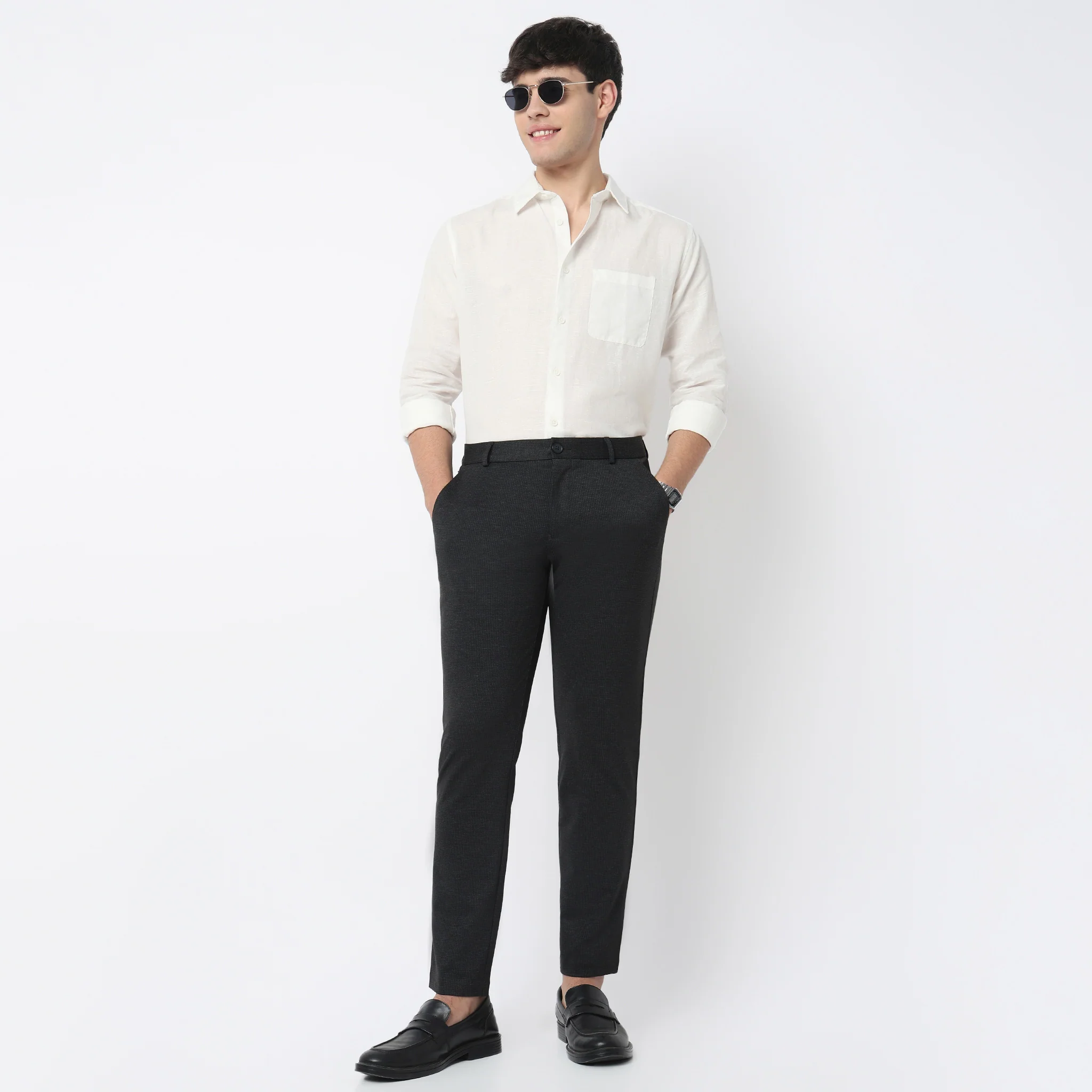 Crop Flex Pants - Ultra-Stretch Travel Friendly Crop Length With Secure Zip Pocket - Image 3