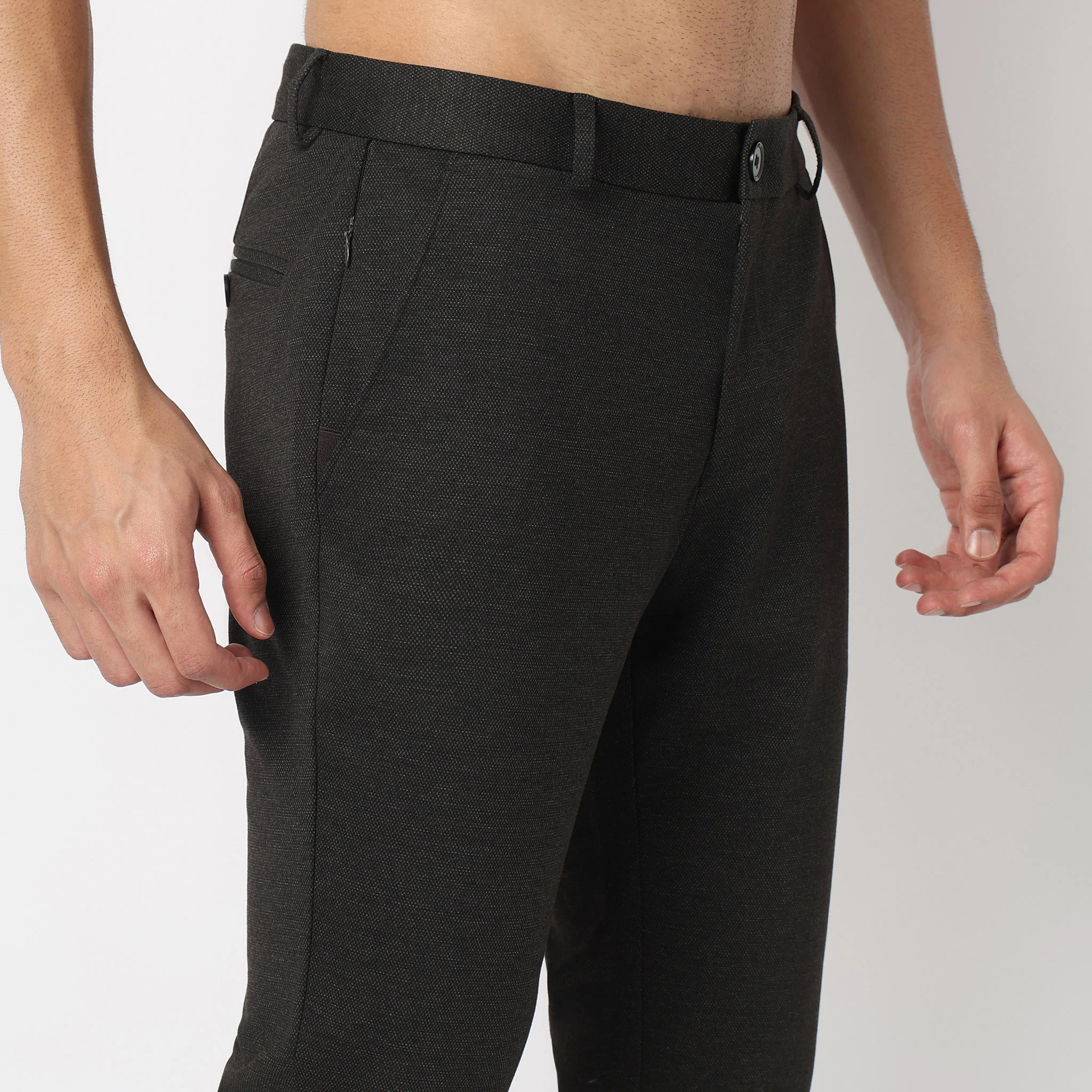 Crop Flex Pants - Ultra-Stretch Travel Friendly Crop Length With Secure Zip Pocket - Image 64