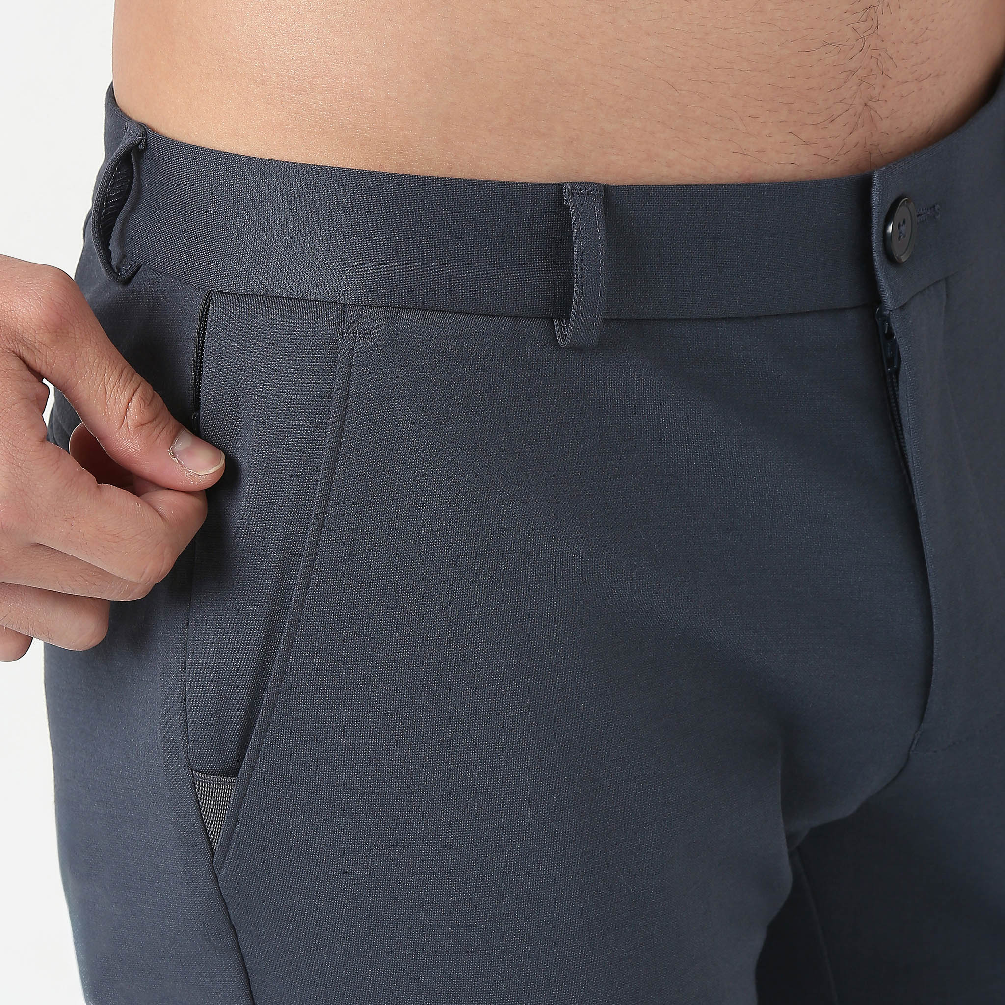 Crop Flex Pants - Ultra-Stretch Travel Friendly Crop Length With Secure Zip Pocket - Image 4