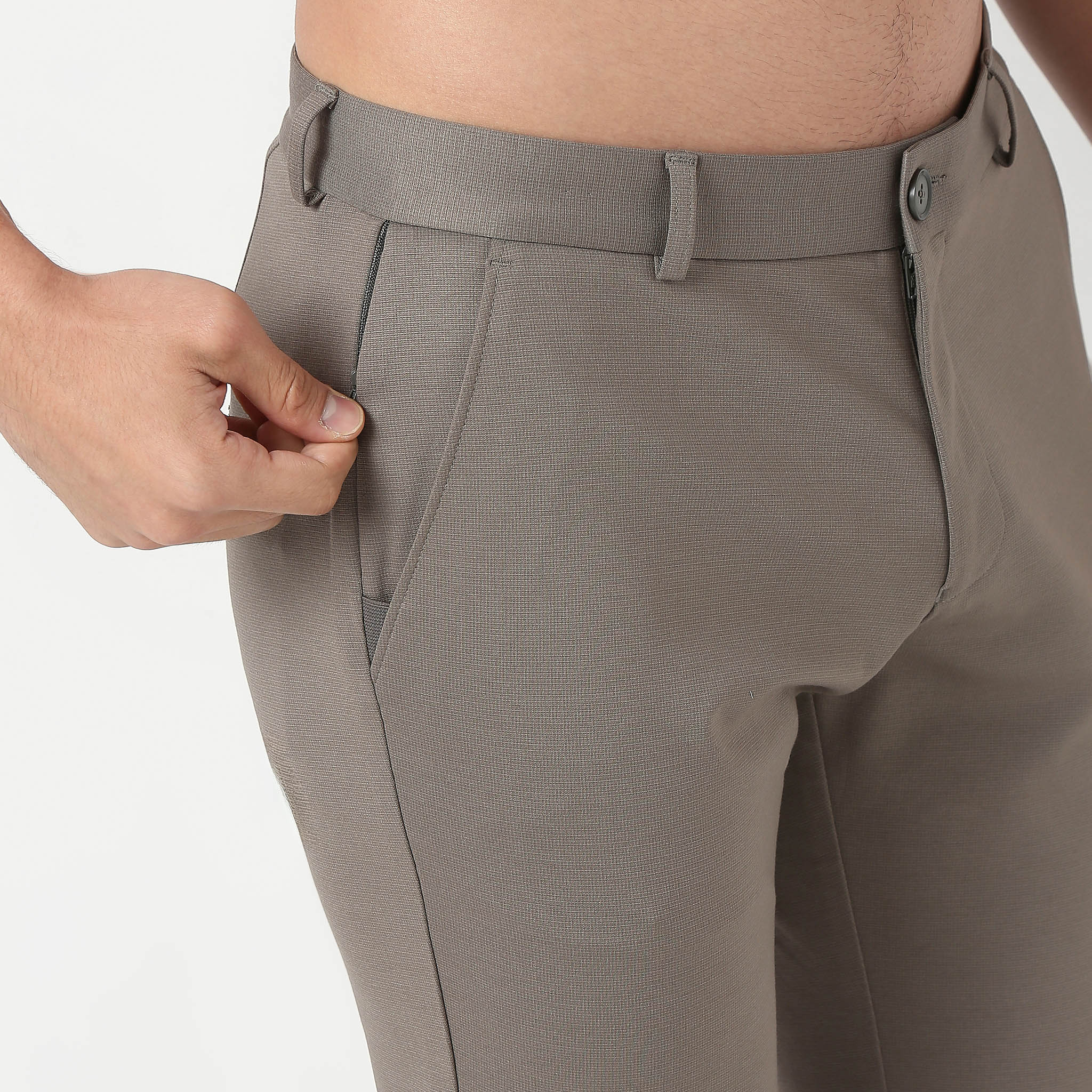 Crop Flex Pants - Ultra-Stretch Travel Friendly Crop Length With Secure Zip Pocket - Image 9