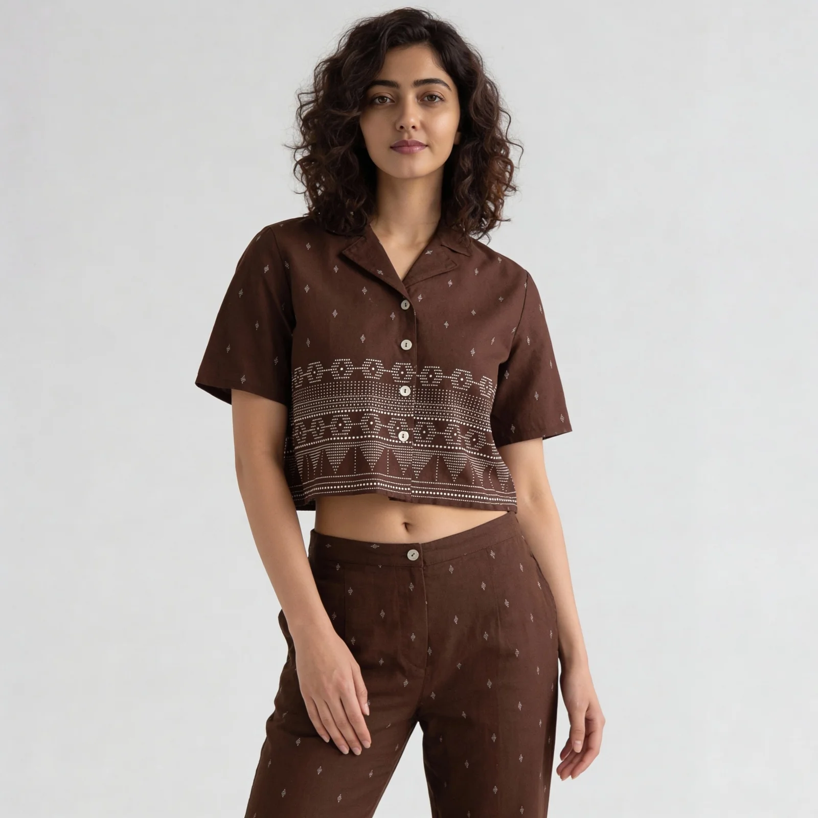 Cotton Printed Crop Top - Image 2