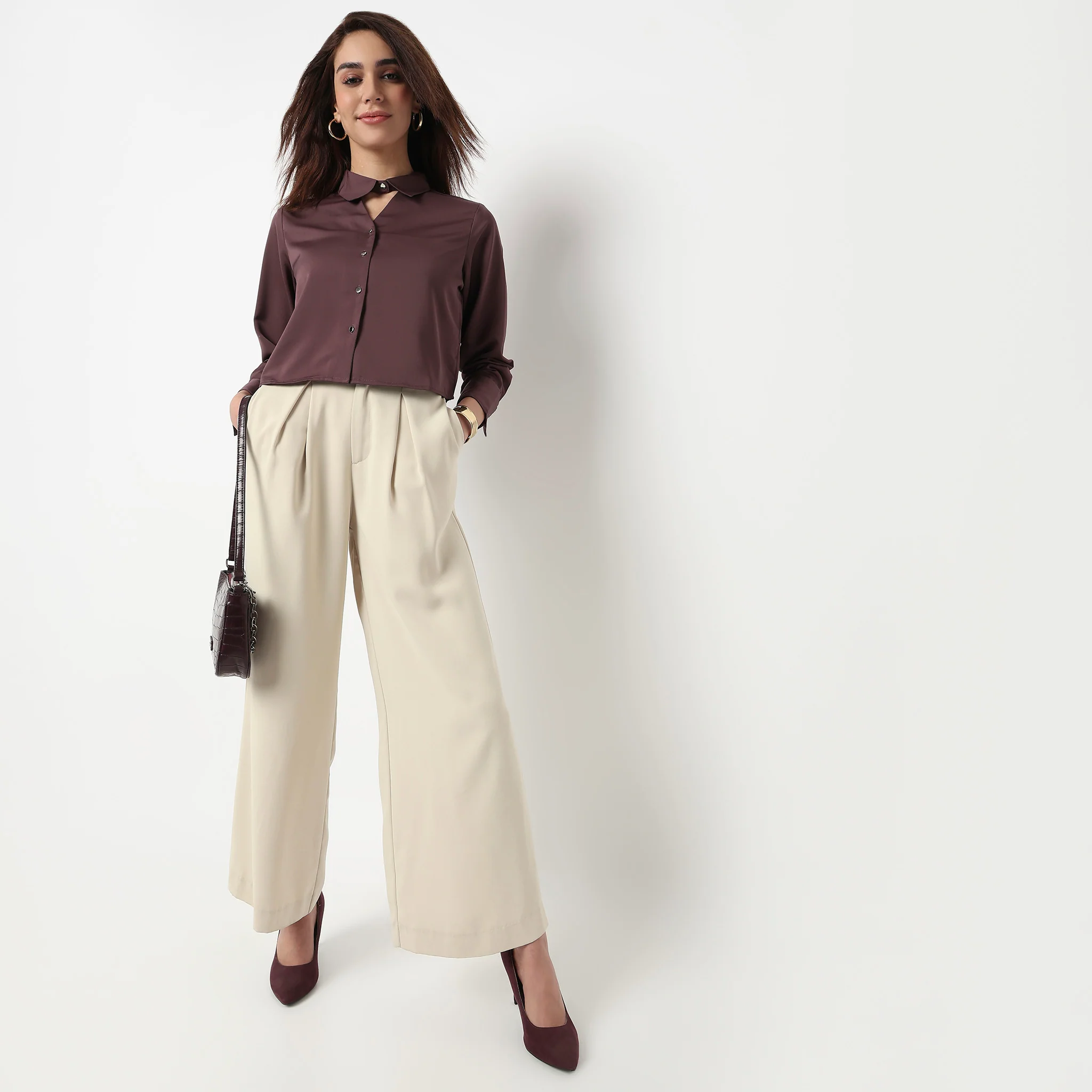 Cropped Full Sleeve Shirt - Image 4