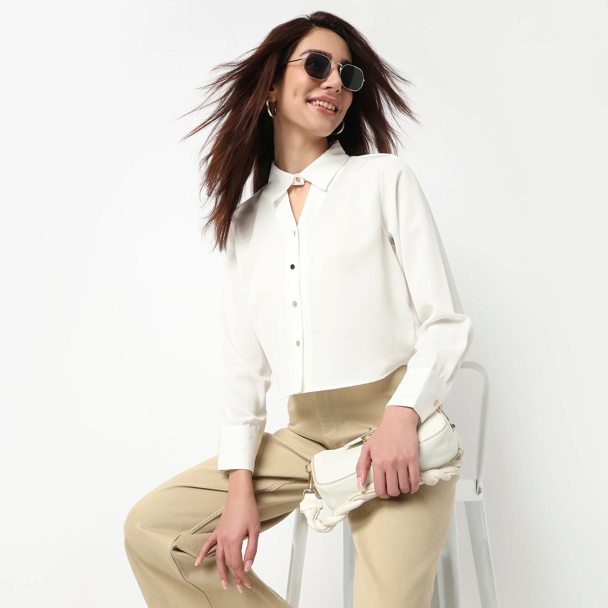 Cropped Full Sleeve Shirt - Image 6