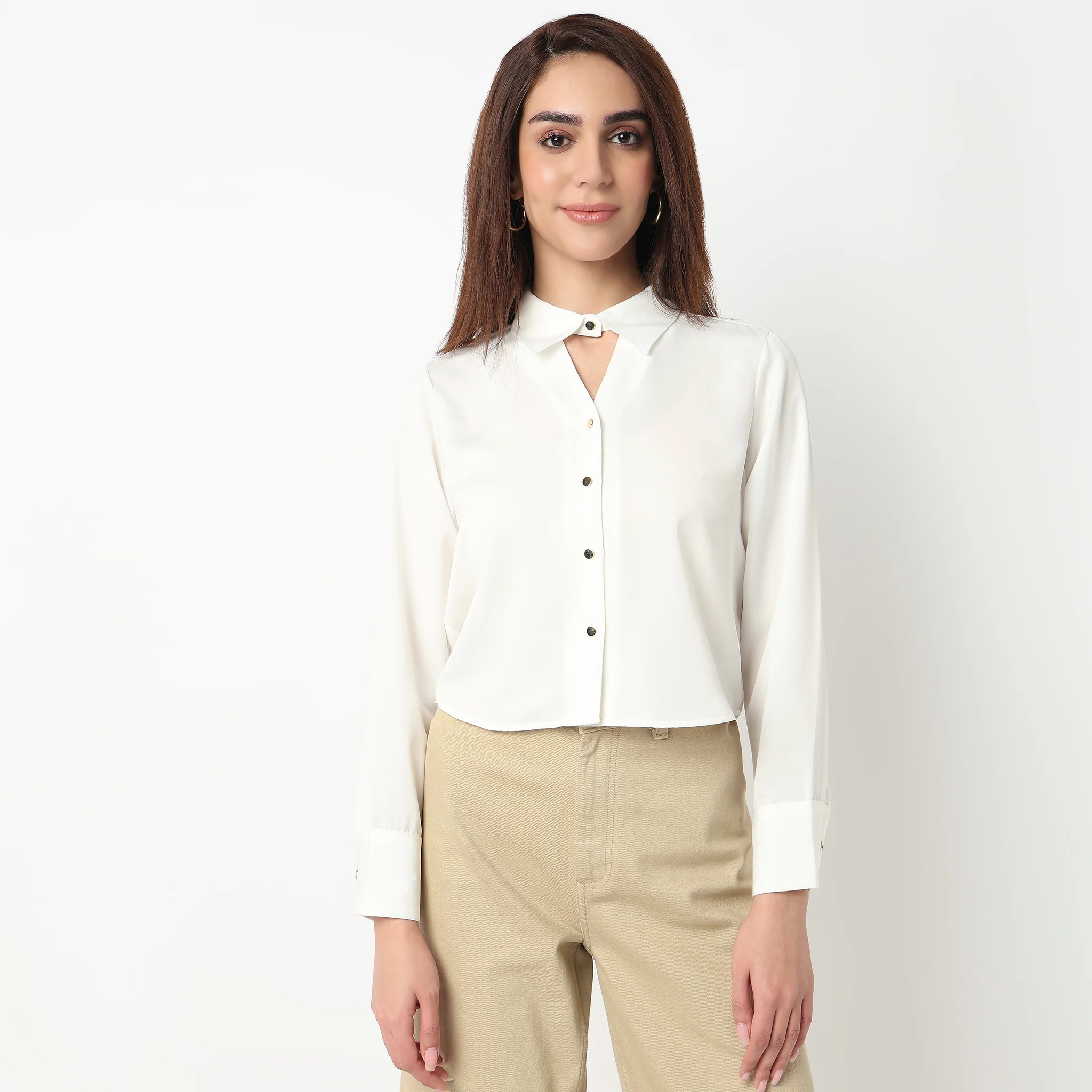 Cropped Full Sleeve Shirt - Image 7