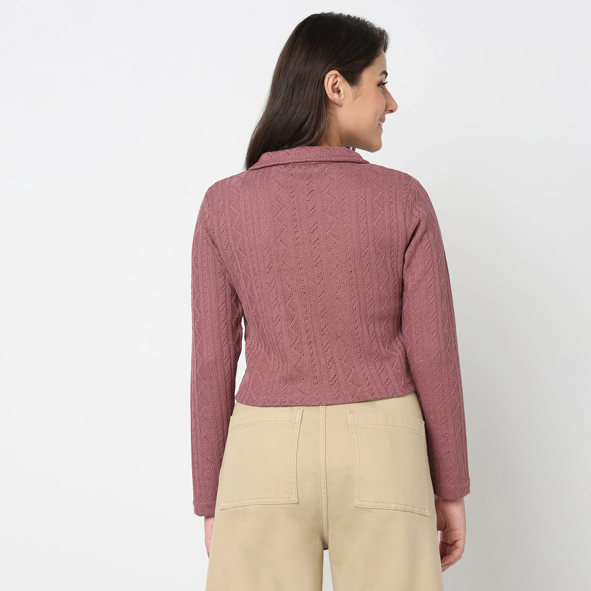 Cropped Structured T-Shirt - Image 3
