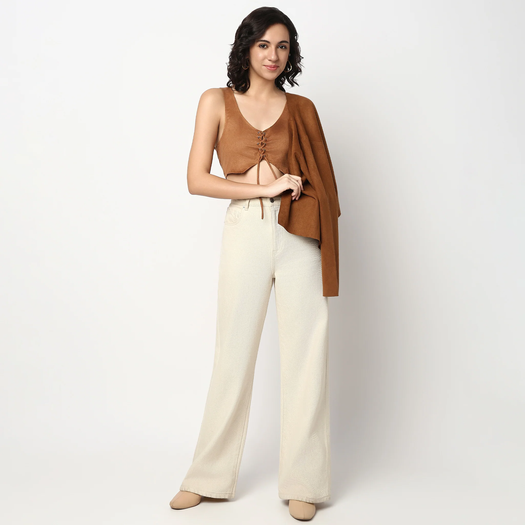 V-Neck Slim Fit Crop Top