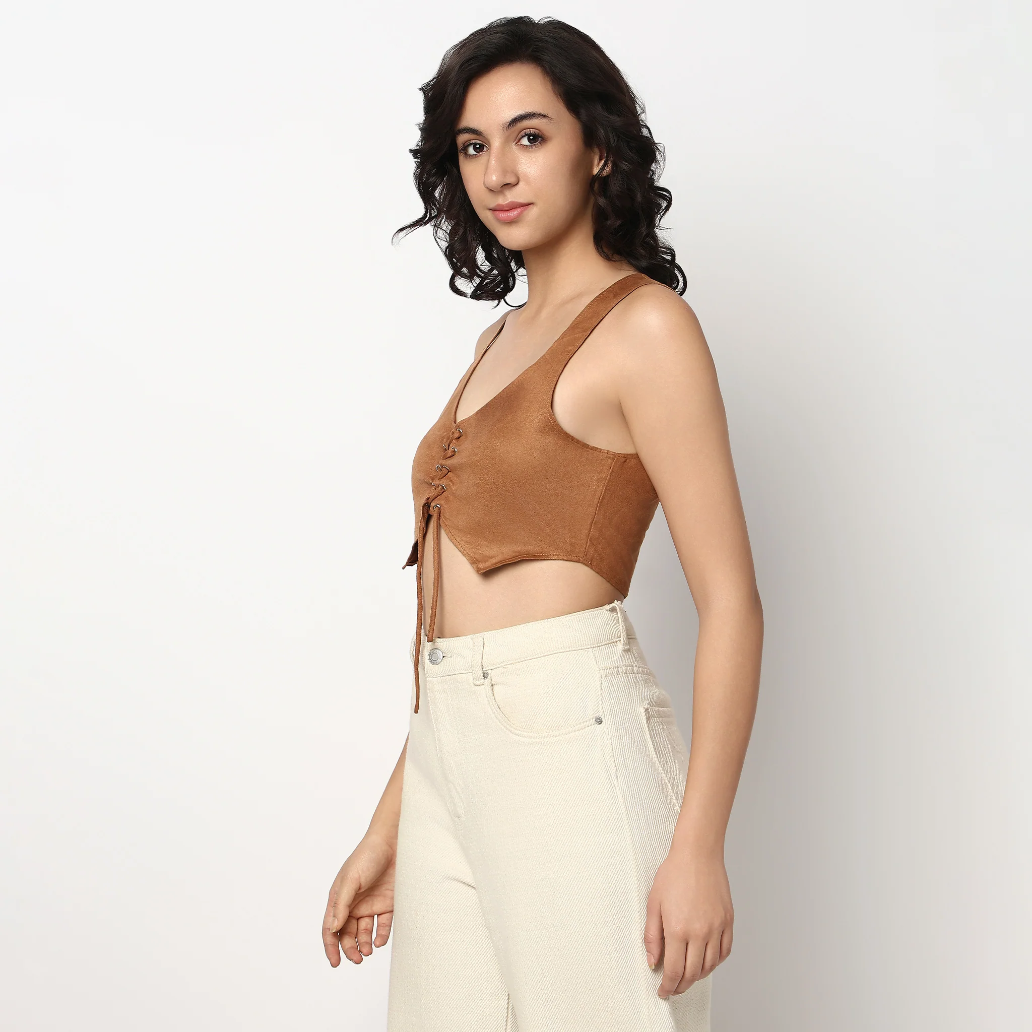 V-Neck Slim Fit Crop Top - Image 5
