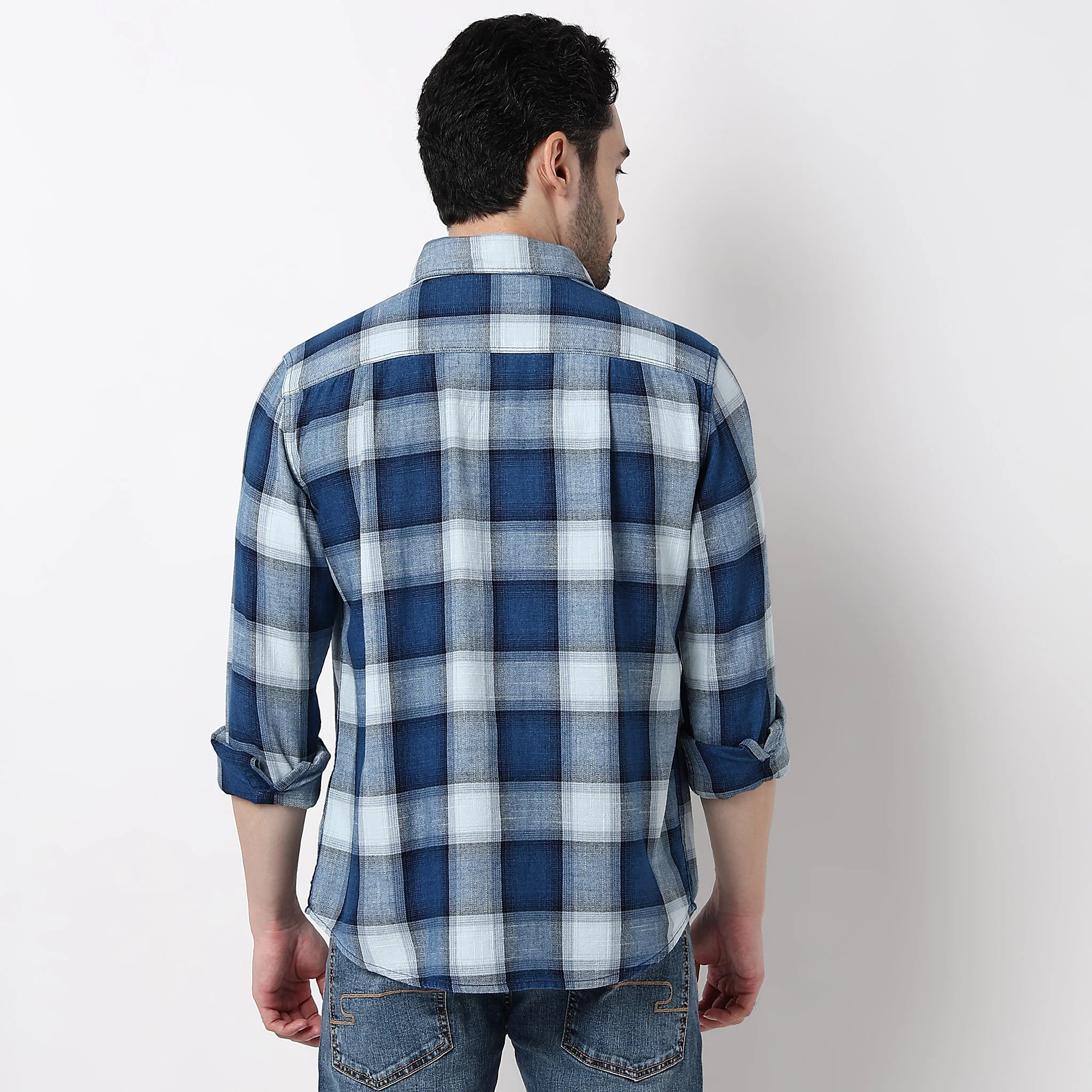 Cruiser Regular Indigo Checkered Shirt - Image 3