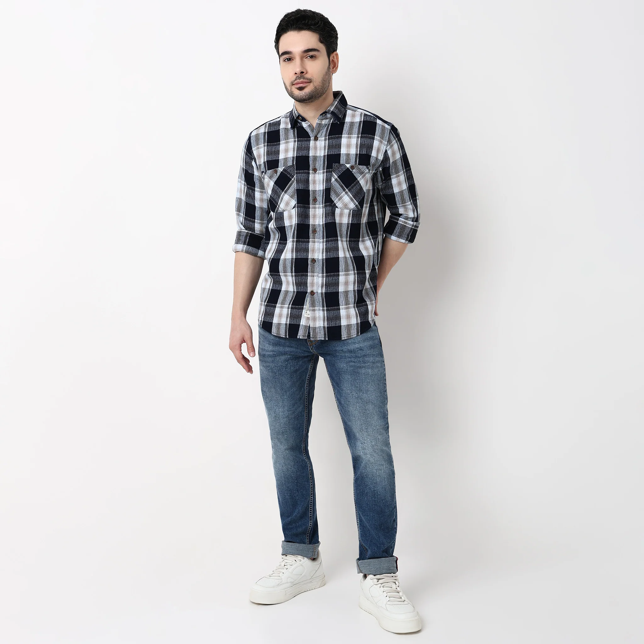 Cruiser Regular Indigo Checkered Shirt - Image 2
