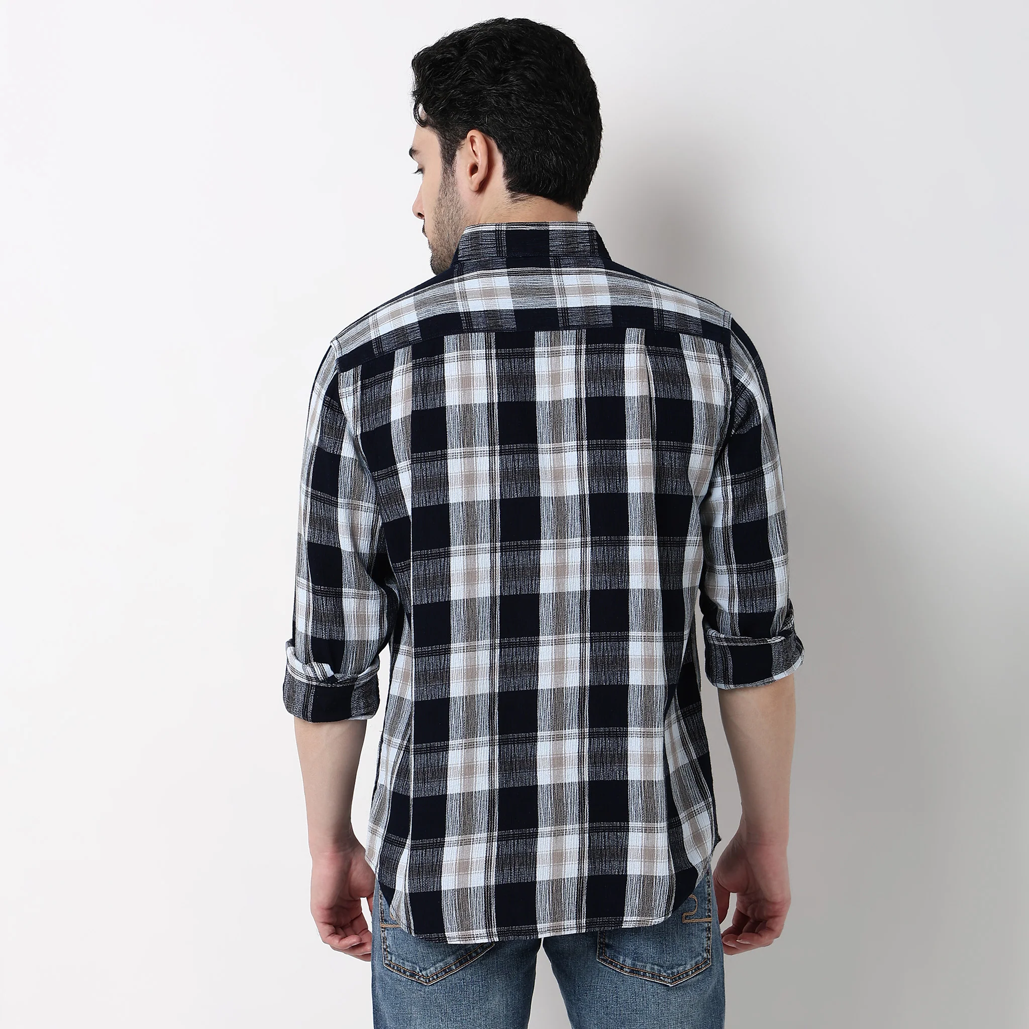 Cruiser Regular Indigo Checkered Shirt - Image 3