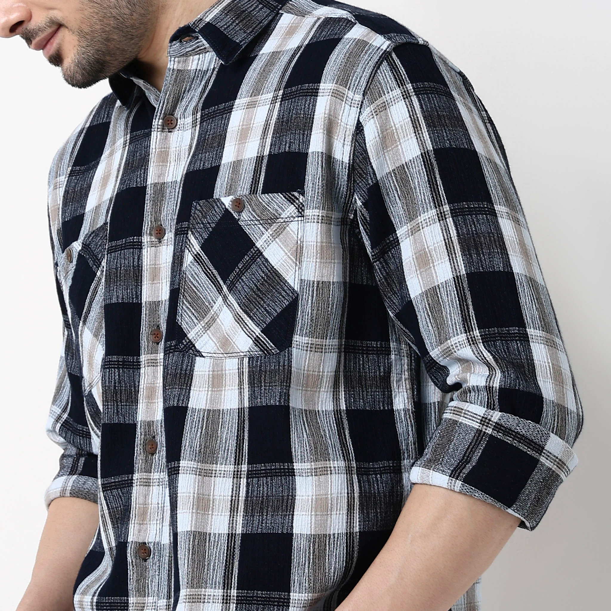 Cruiser Regular Indigo Checkered Shirt - Image 4