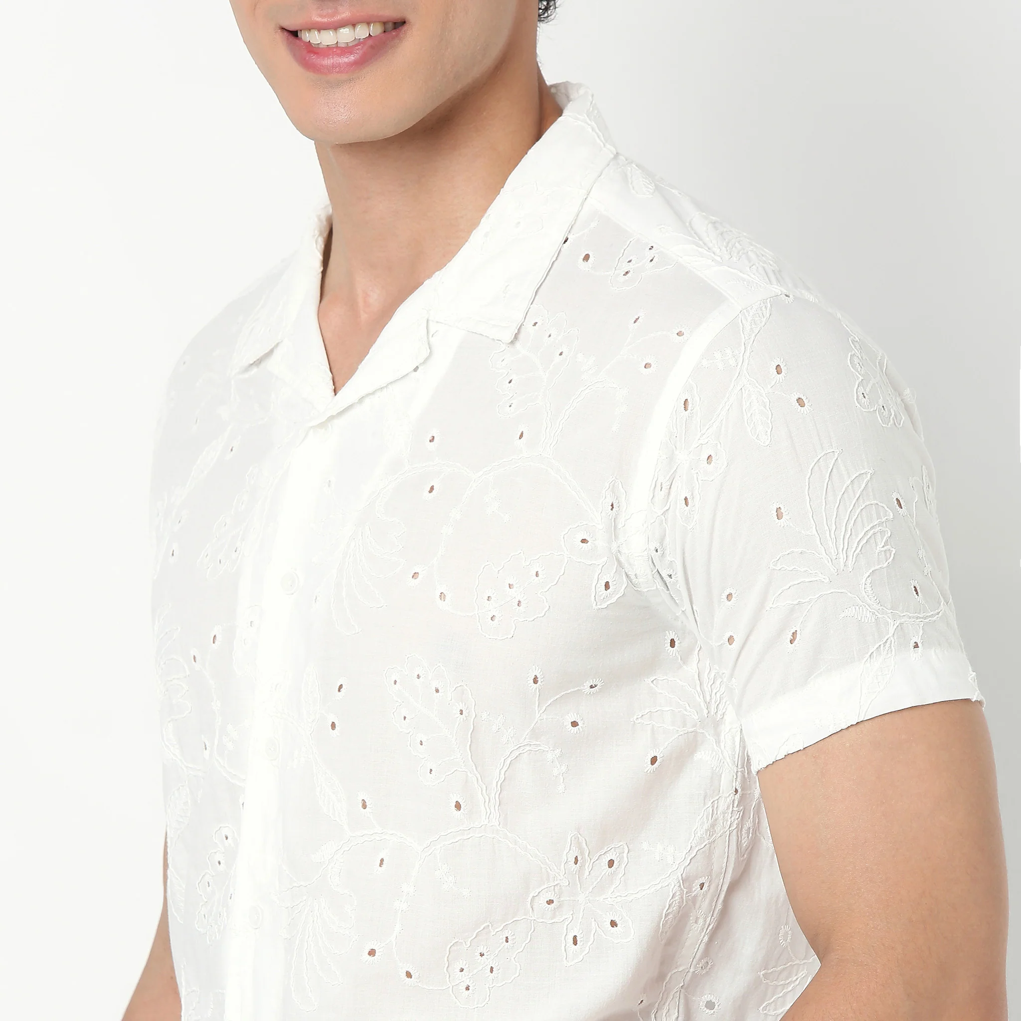 Cuban Schiffli Artistry Shirt - Image 4
