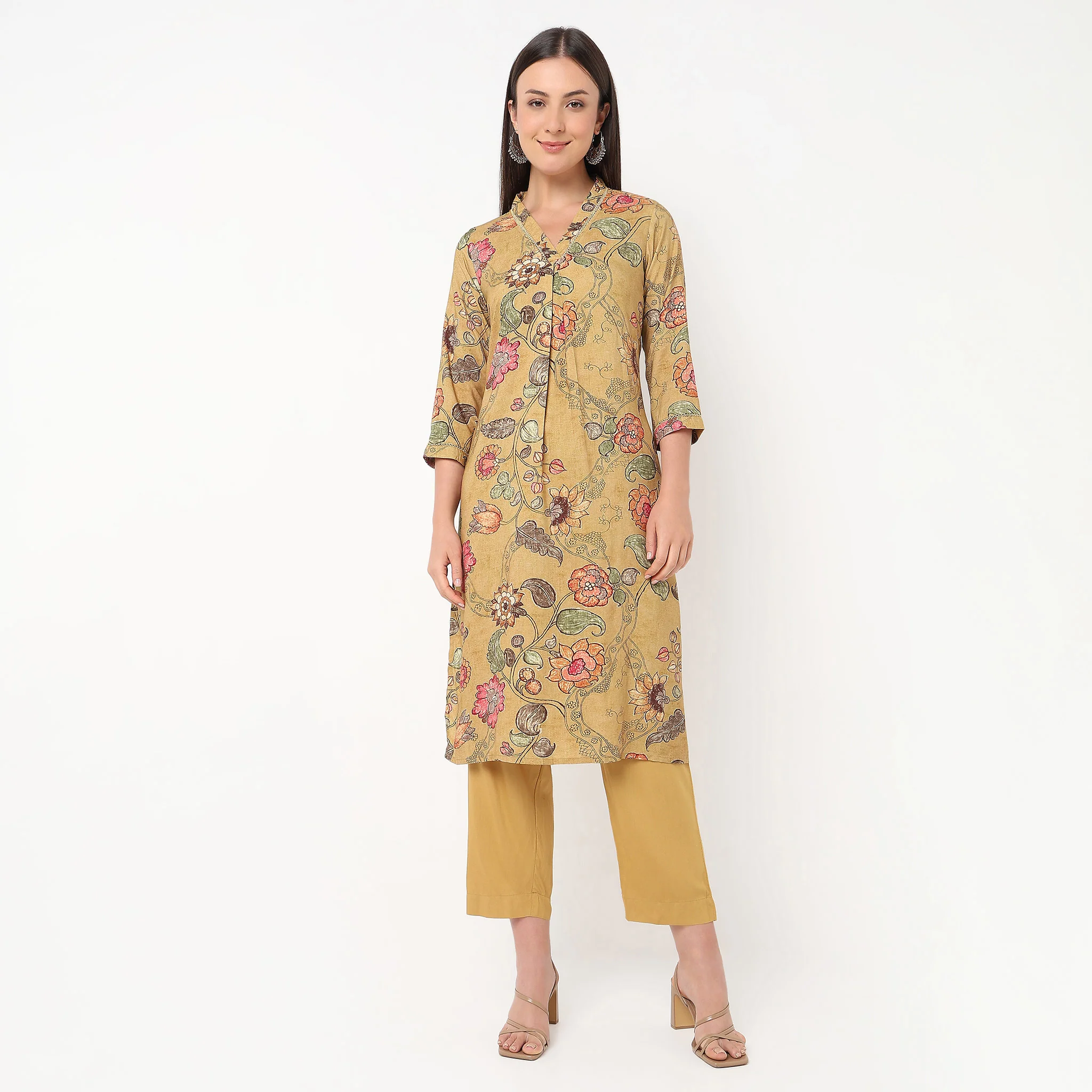 Cultural Kalamkari Printed Kurta Set - Image 2
