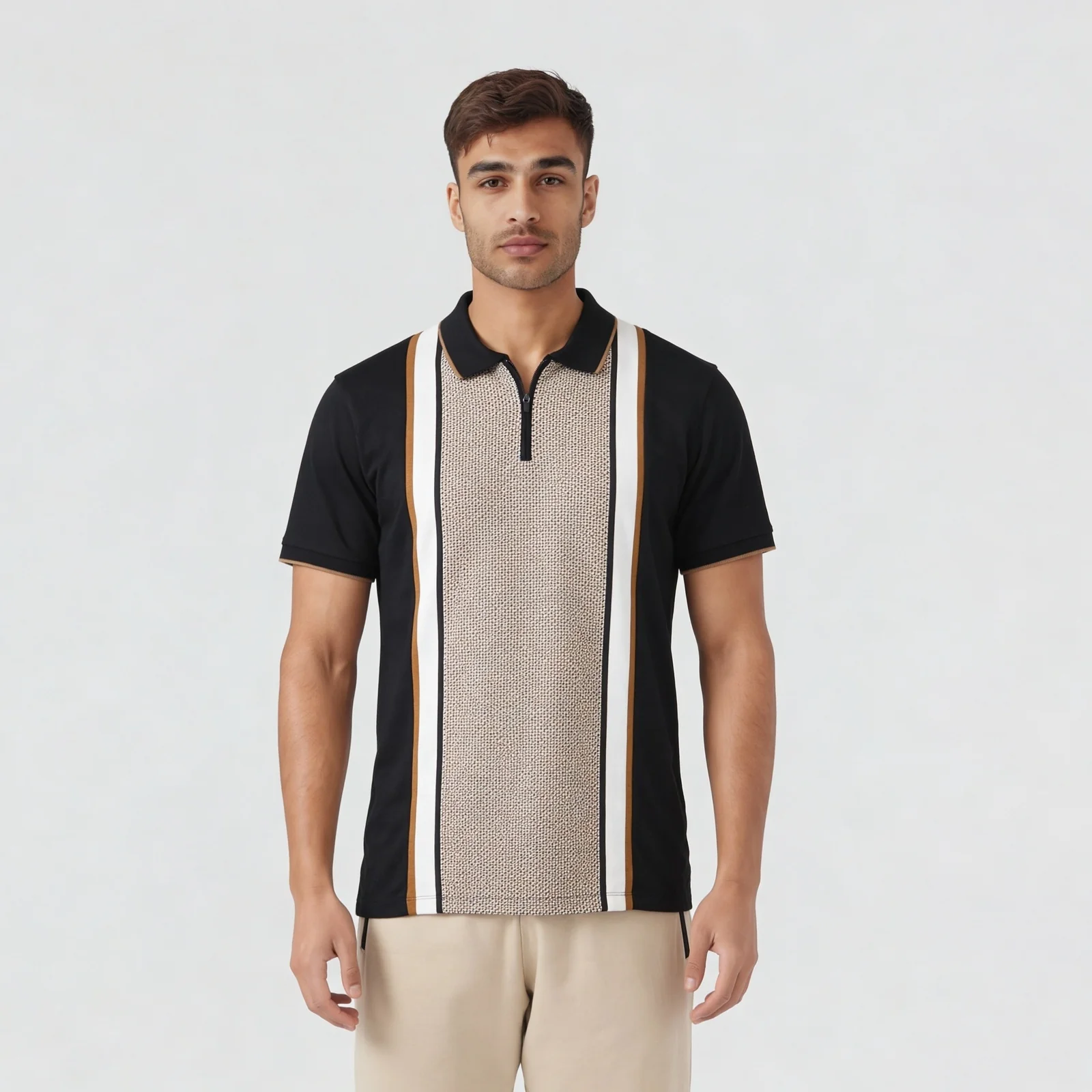 Cut And Sew University Polo T-Shirt - Image 2