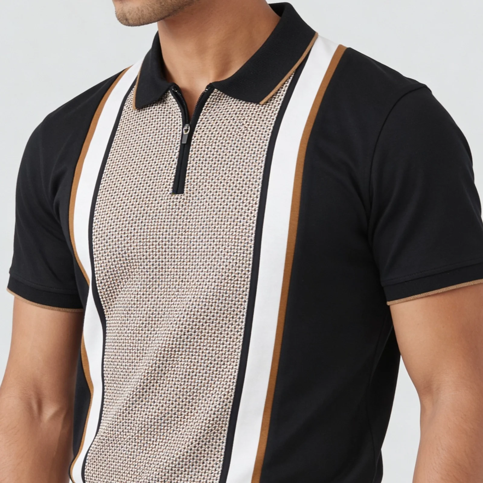 Cut And Sew University Polo T-Shirt - Image 4