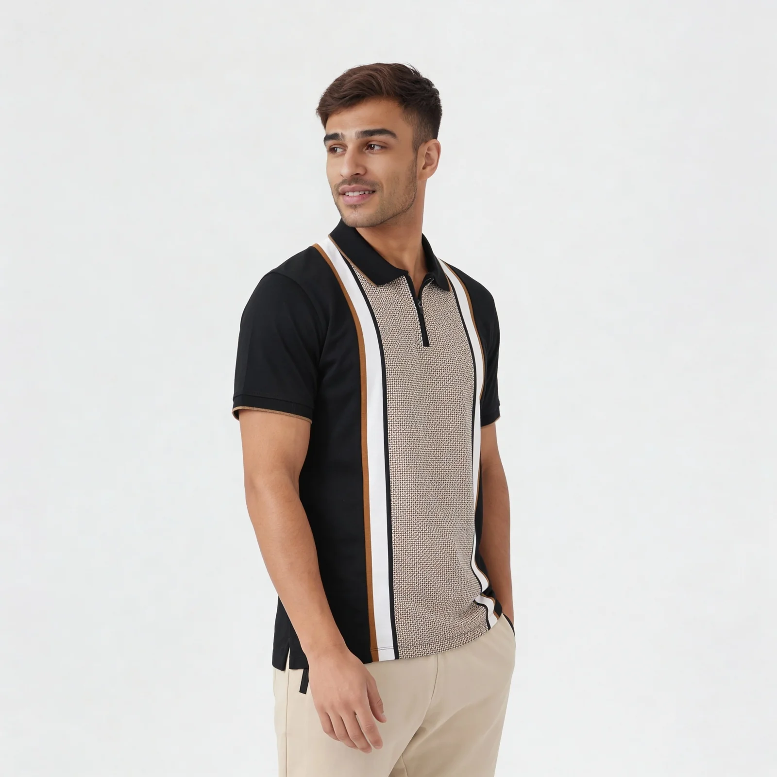 Cut And Sew University Polo T-Shirt - Image 5