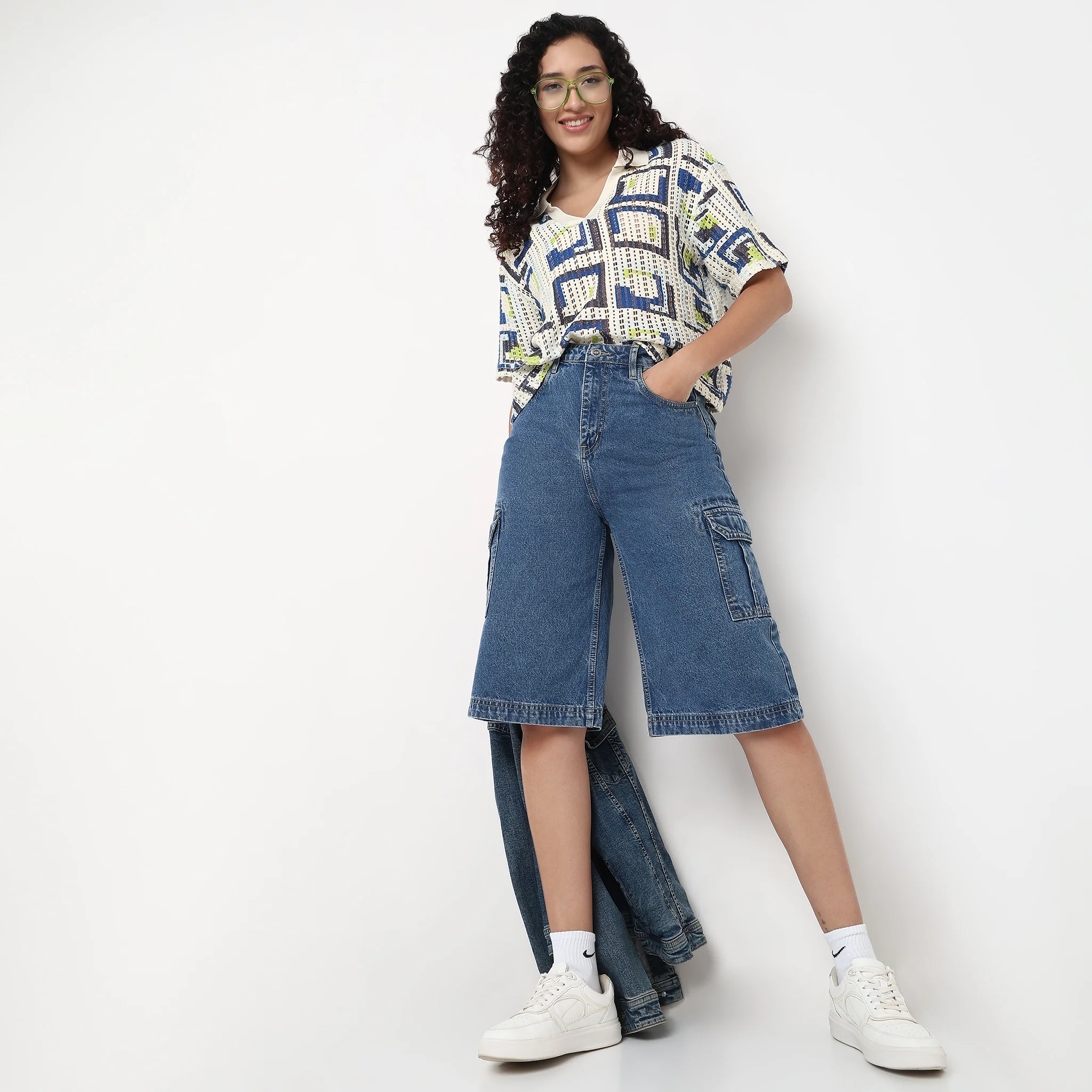 Denim Midstone Color Street Look Cargo JORTS