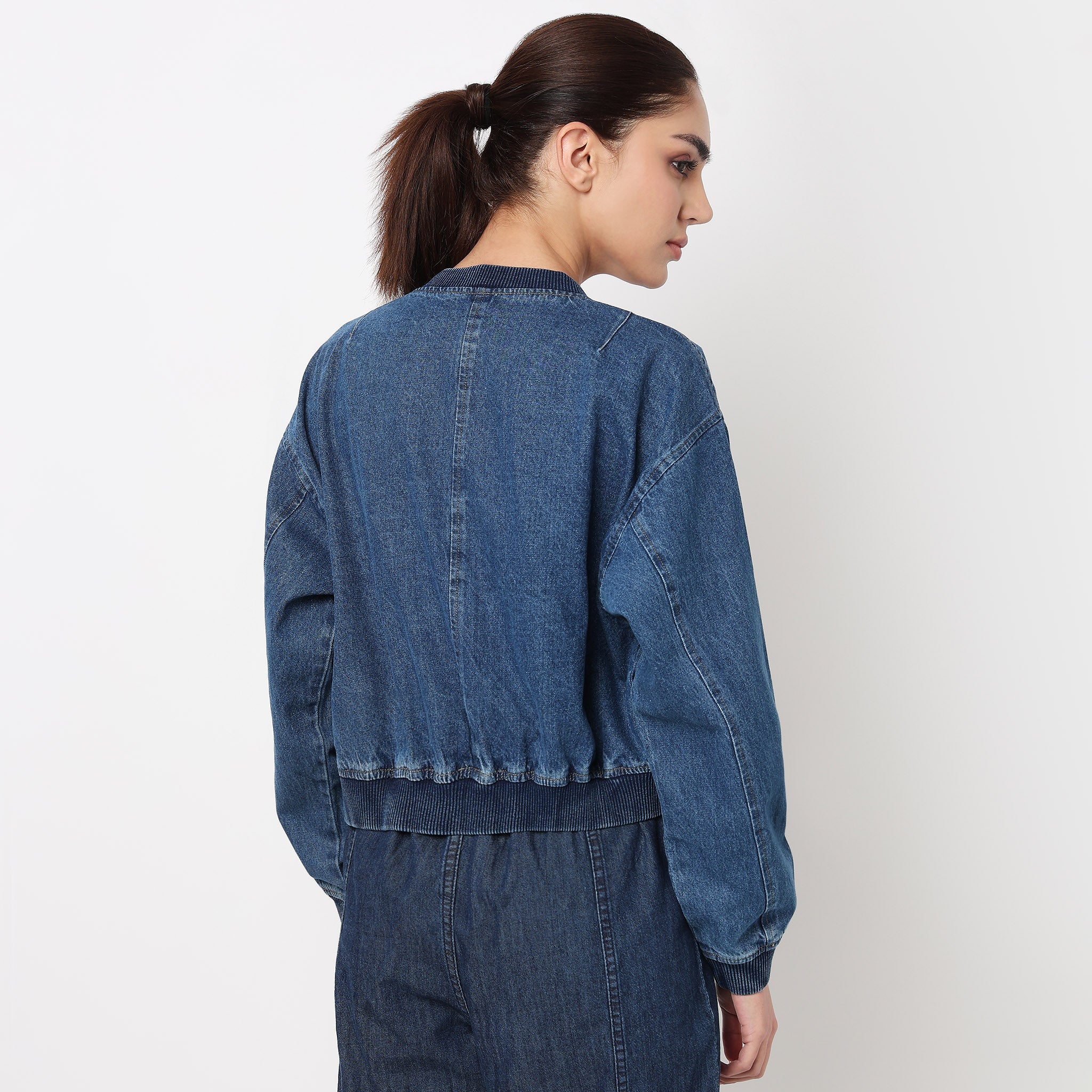 Denim Zipper Casual Jacket - Image 3