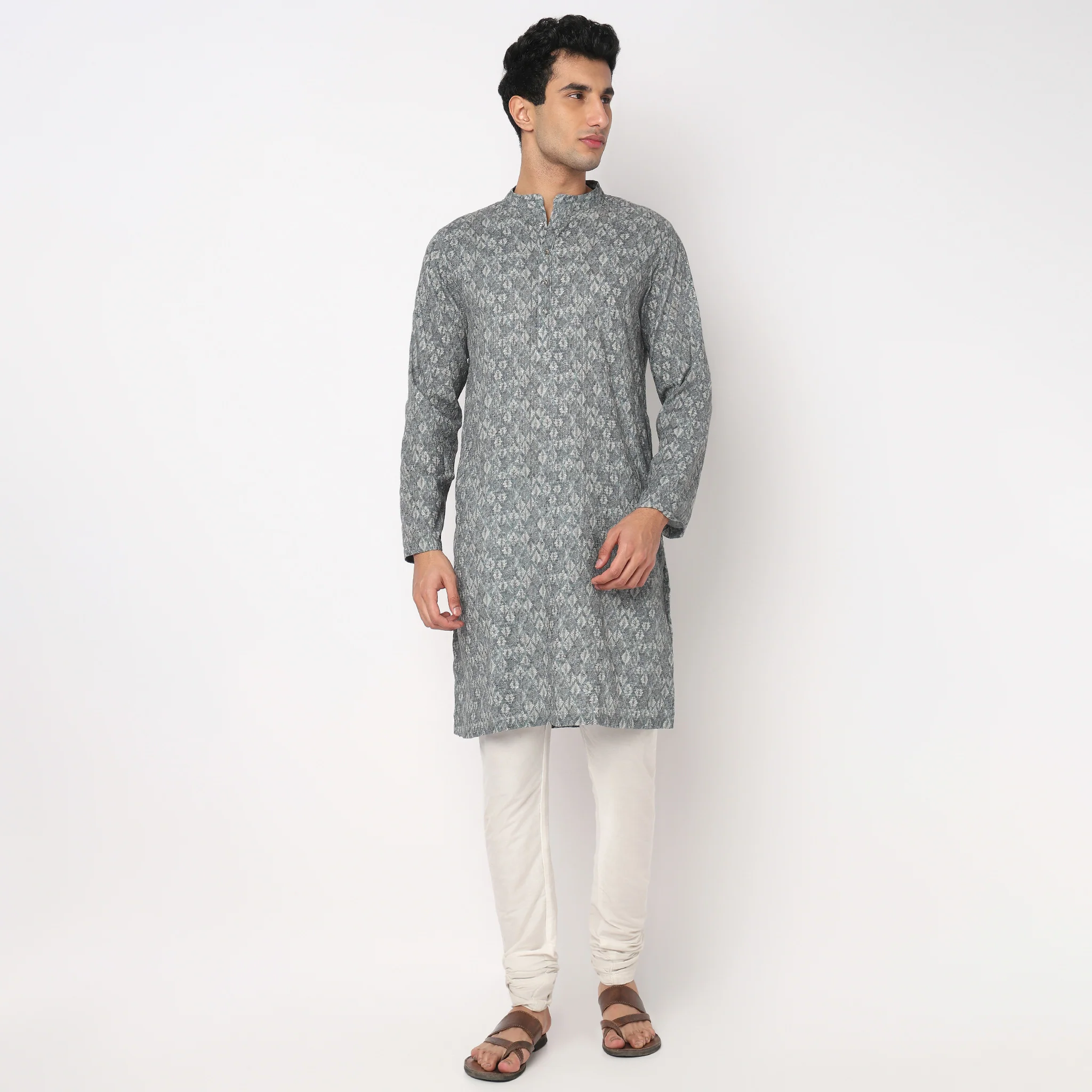 Digi Print Straight Long Kurta - Image 2
