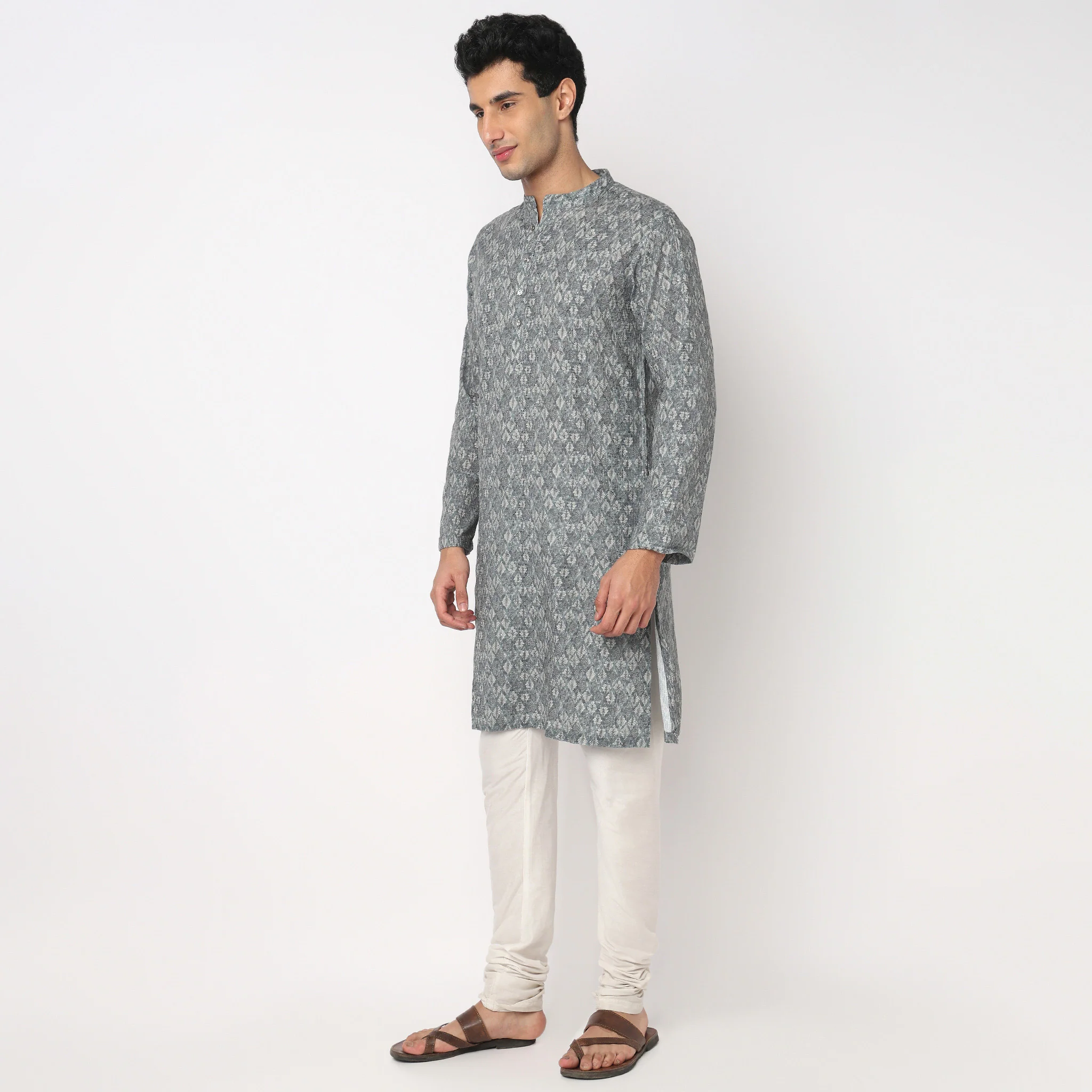 Digi Print Straight Long Kurta - Image 5
