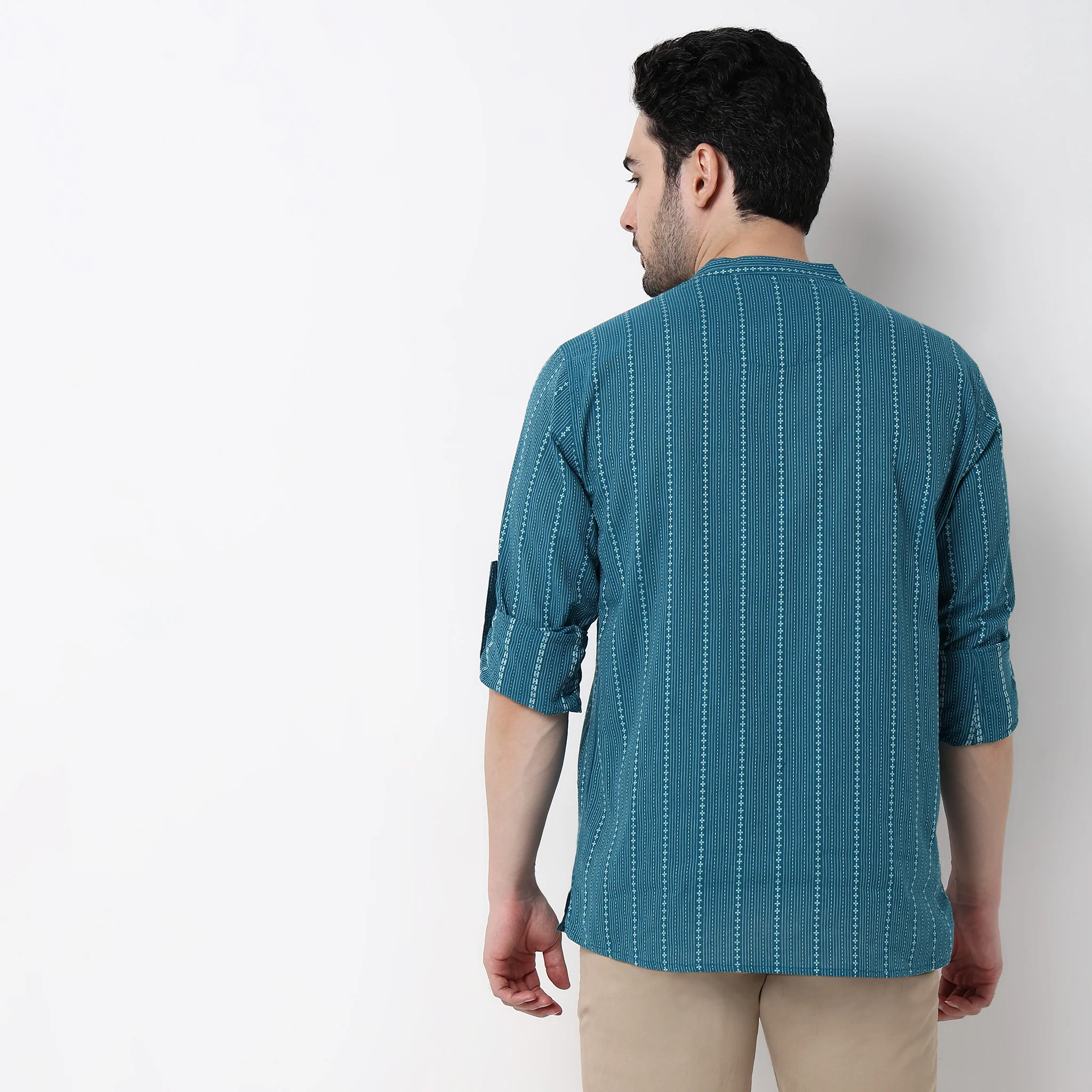 Dobby Short Kurta - Image 3