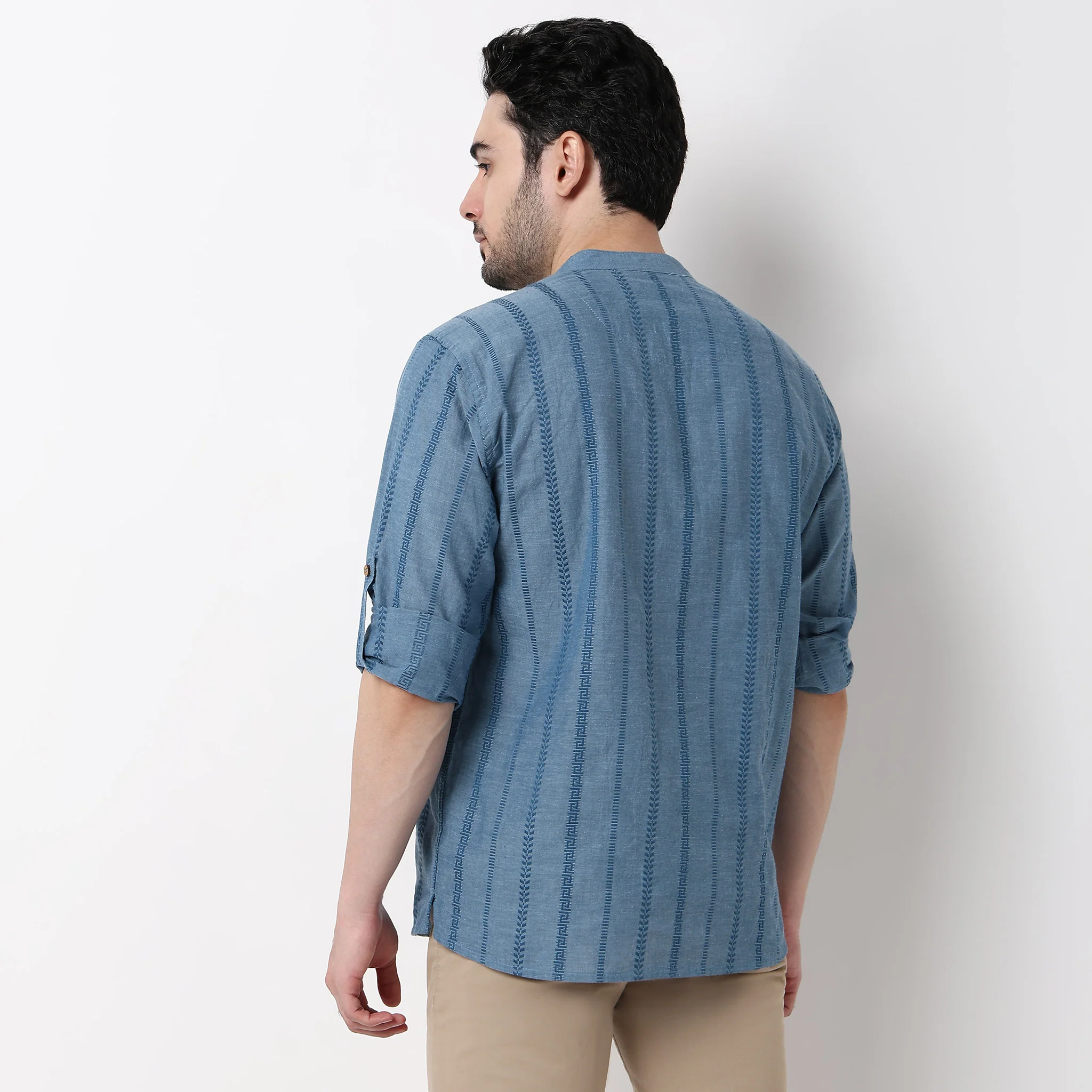 Dobby Short Kurta - Image 3