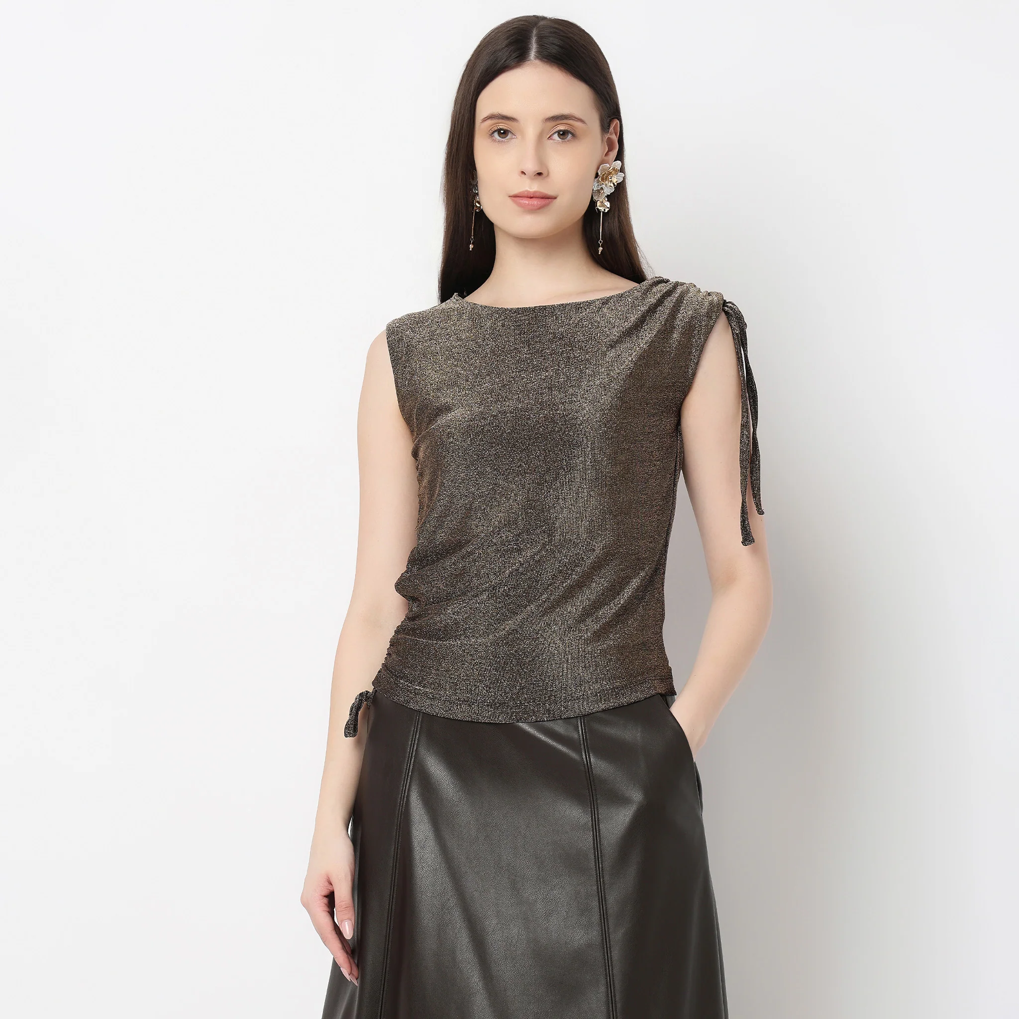 Embellished Boat Neck Top - Image 2