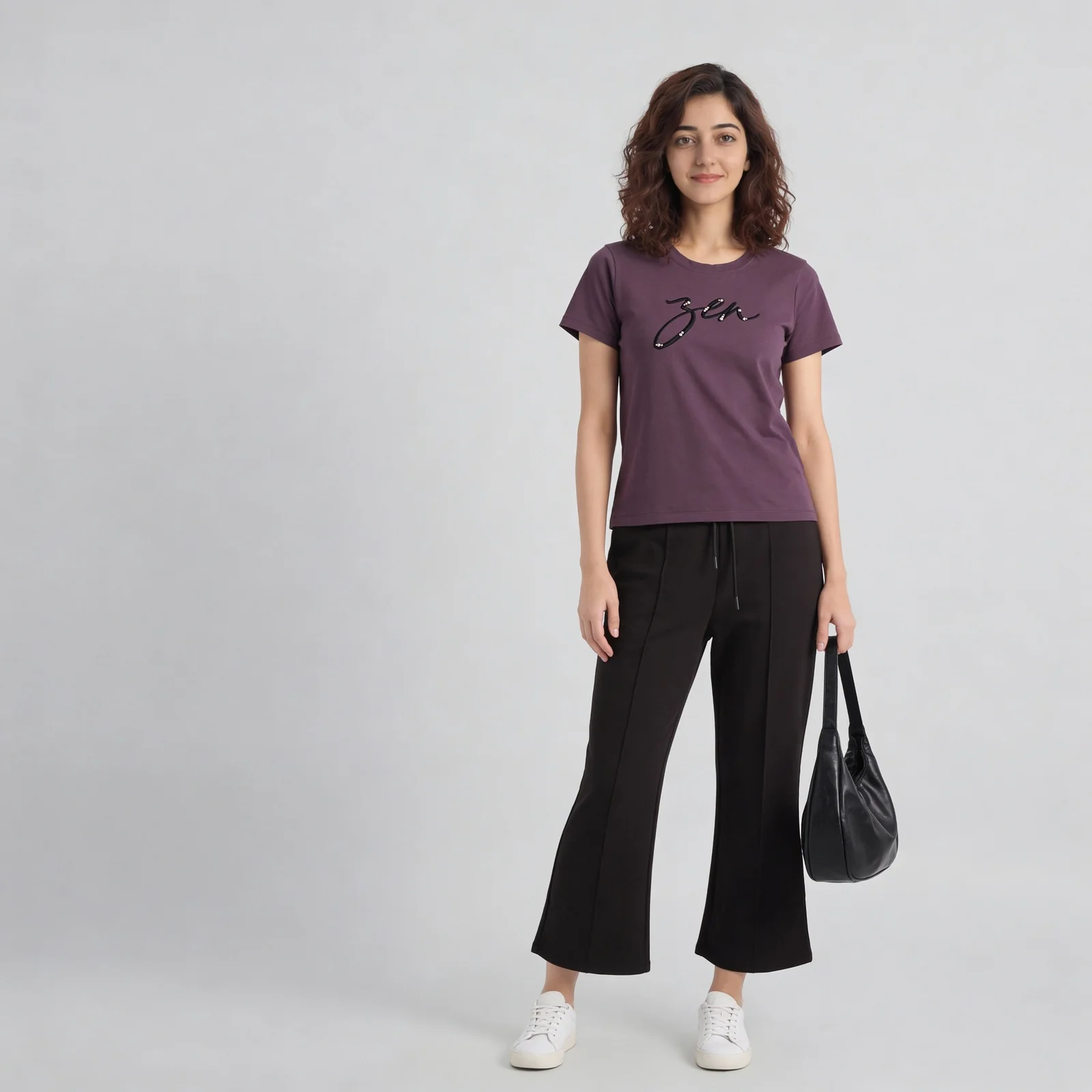 Embellished Crew Neck Graphitee