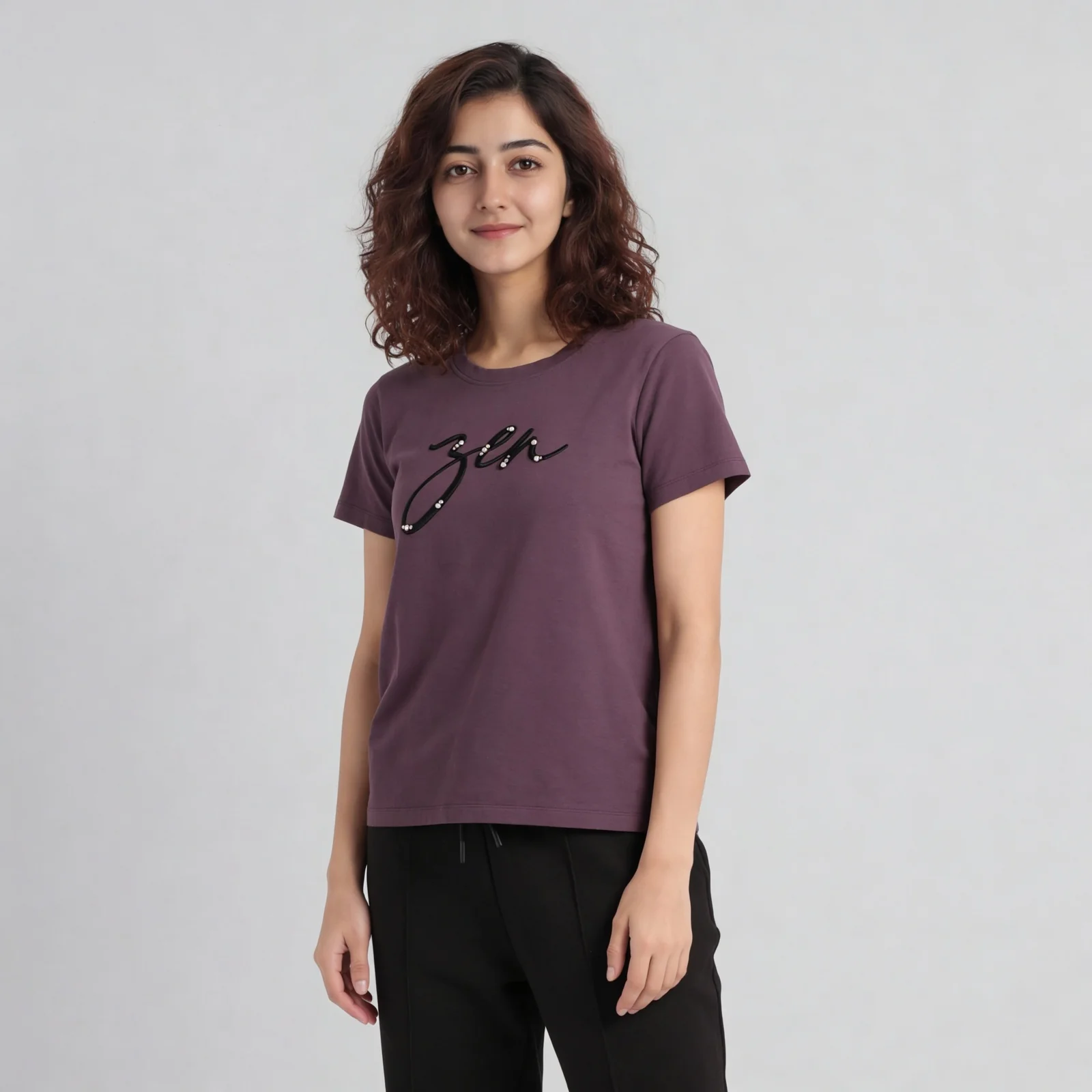 Embellished Crew Neck Graphitee - Image 5