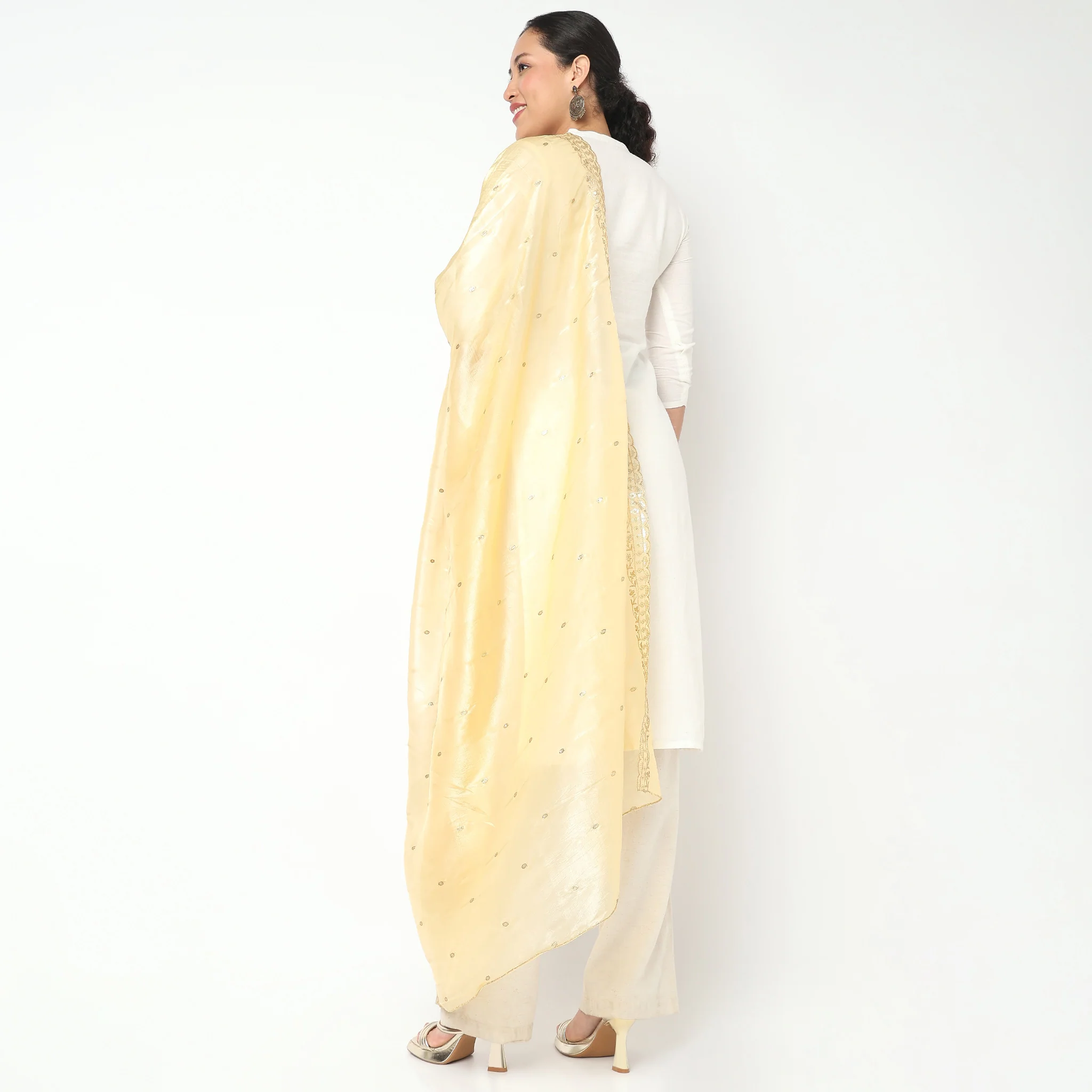 Embellished Poly Silk Dupatta - Image 2