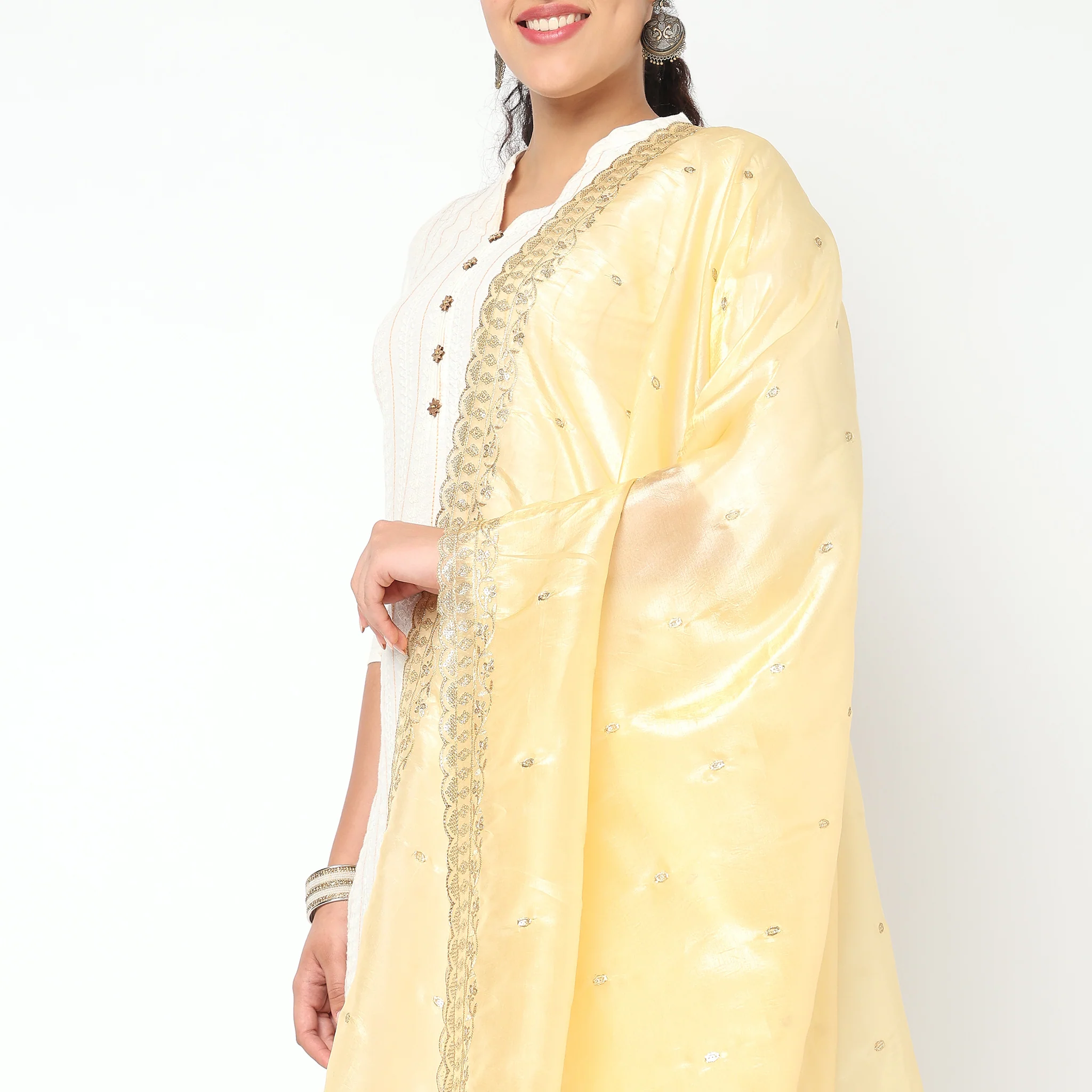 Embellished Poly Silk Dupatta - Image 3
